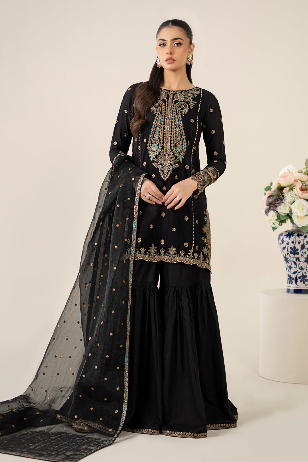 Maria. B. Embroidered Luxury Suit