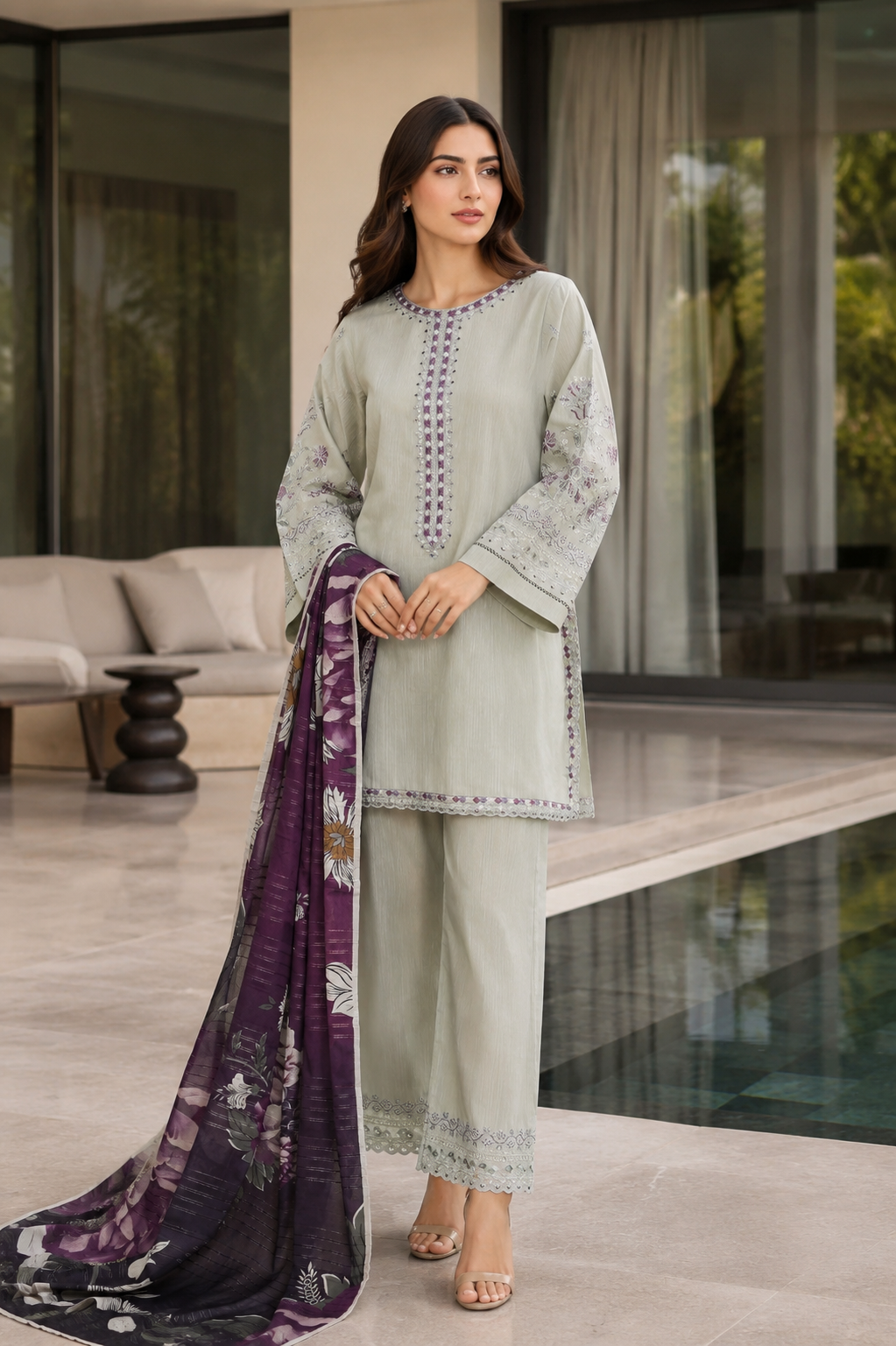 Sada Bahar Festive Embroidered Lawn