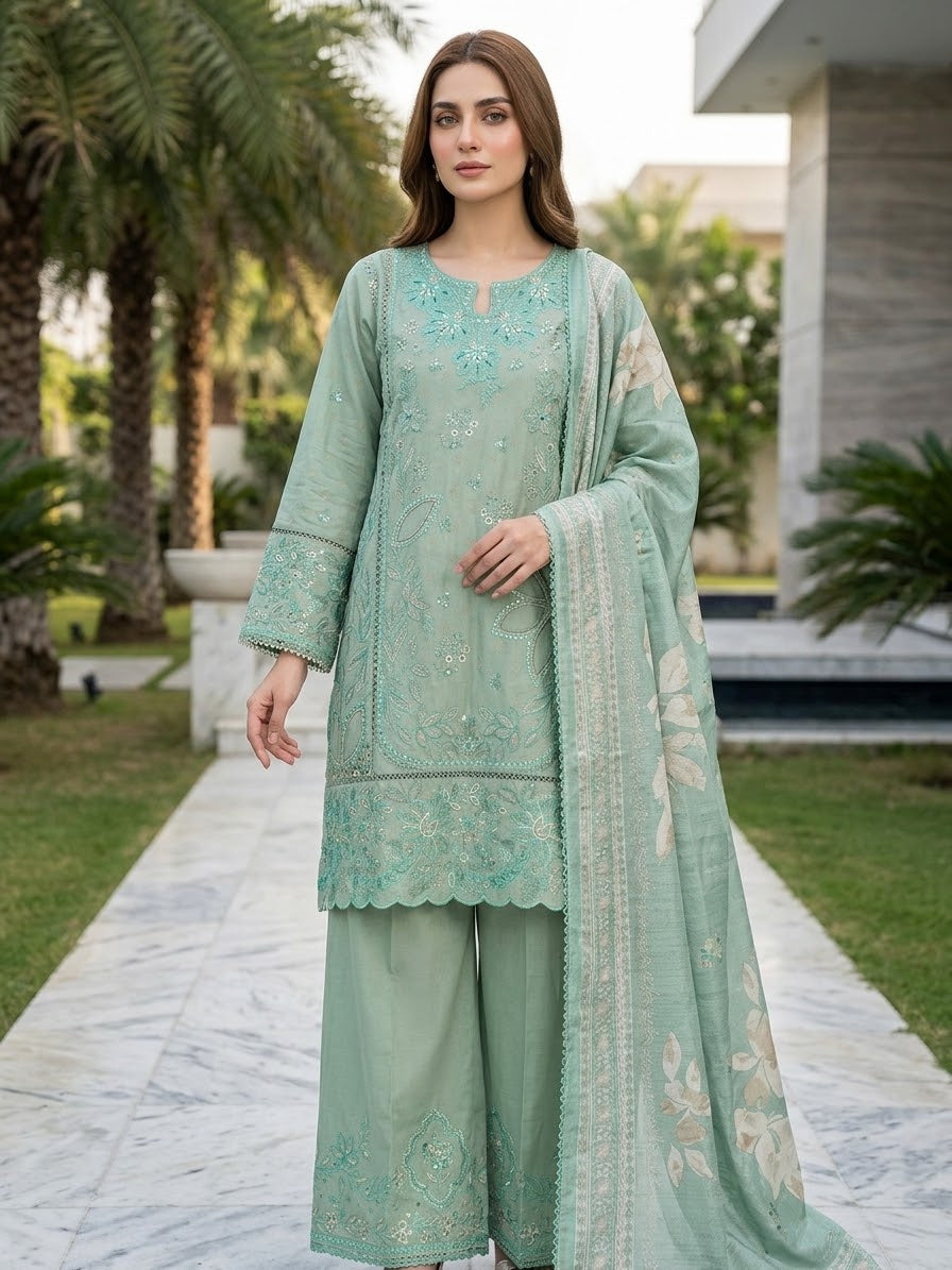 Bin Saeed Luxury Embroidered Lawn