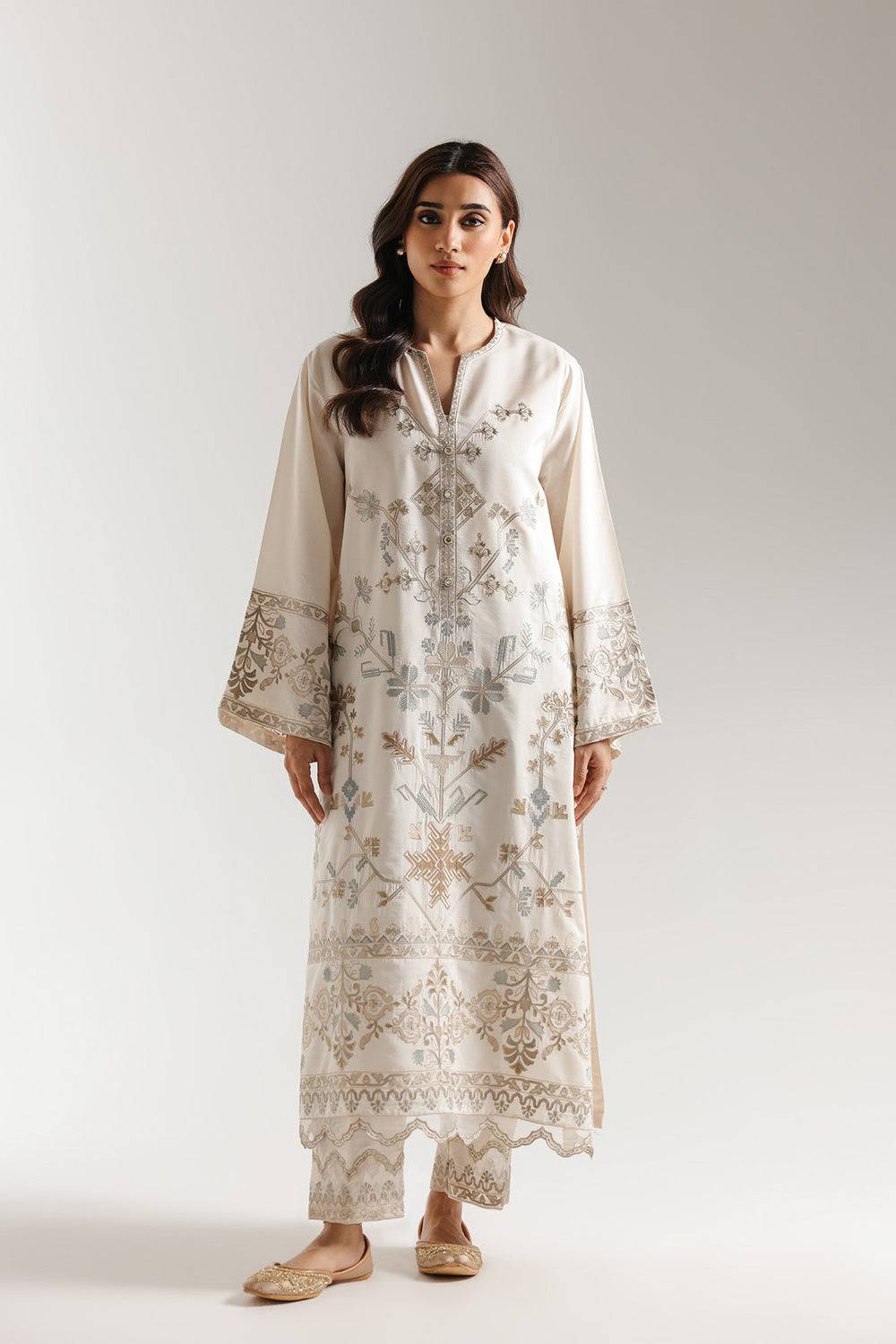 Ethnic Embroidered 2pc Suit