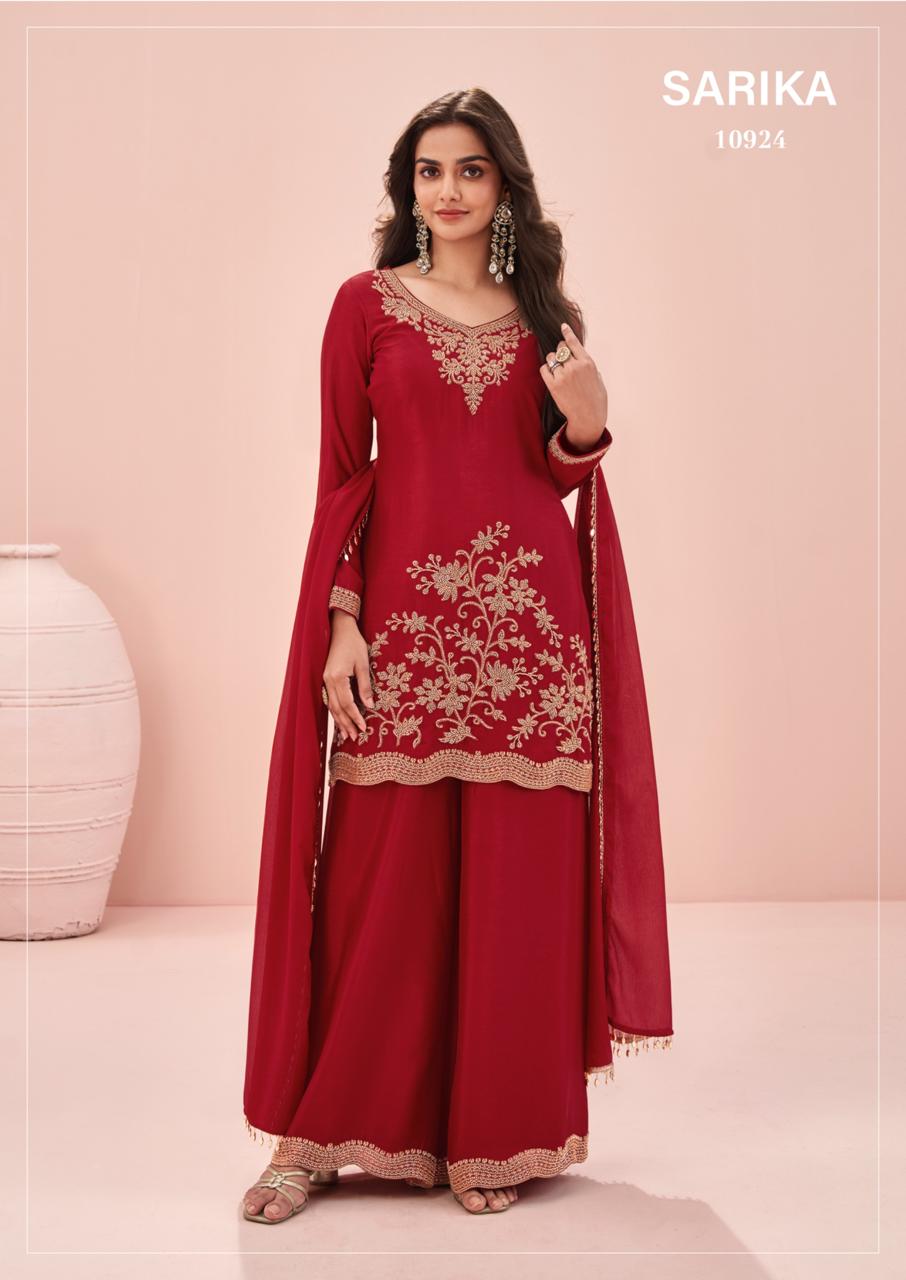 Indian Chinon Silk Sharara Suit