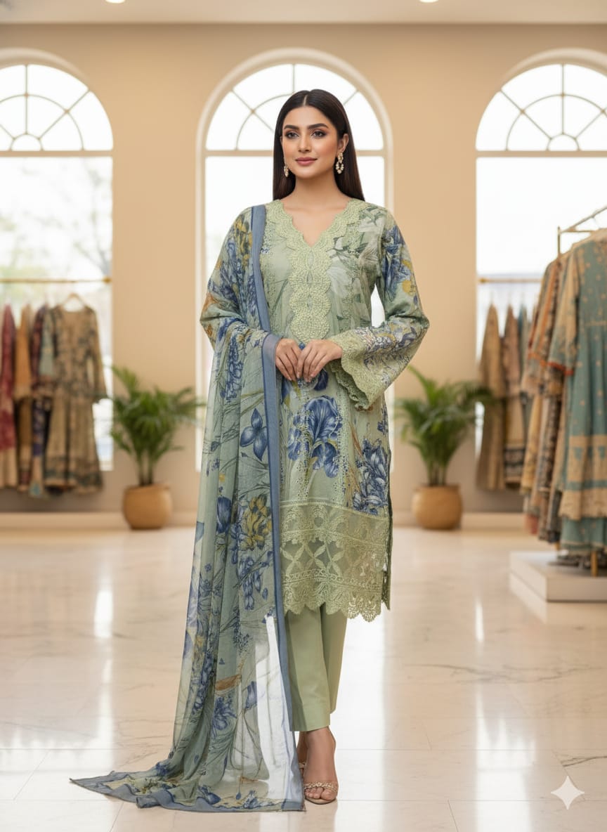 Luxury Embroidered Lawn Ready To Ship