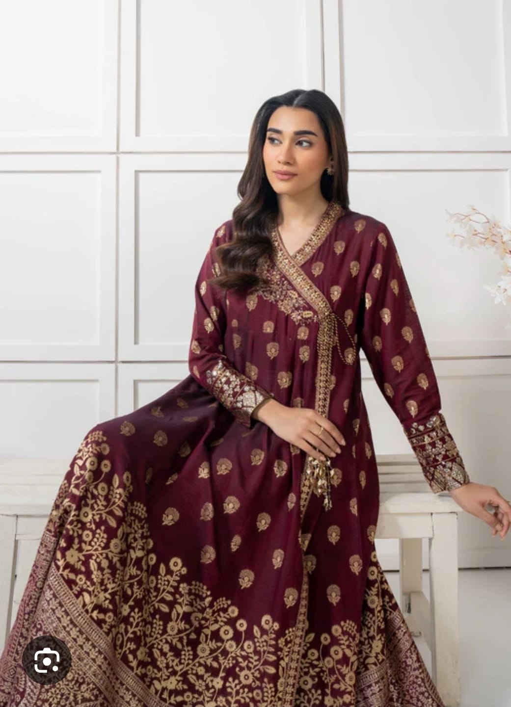 1pc-Yarn Dyed Shirt-Embroidered by limelight