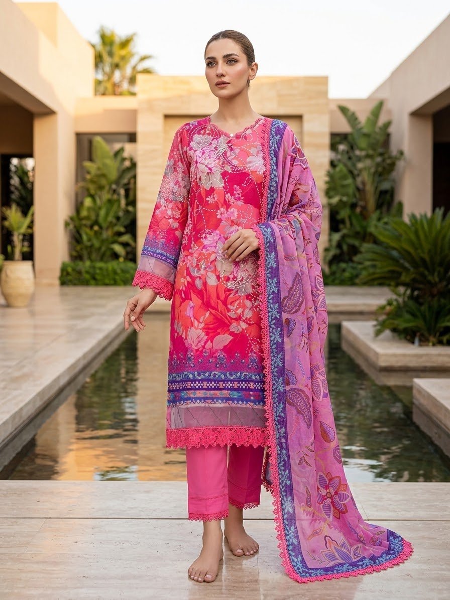 Mausummery Embroidered Summer Lawn
