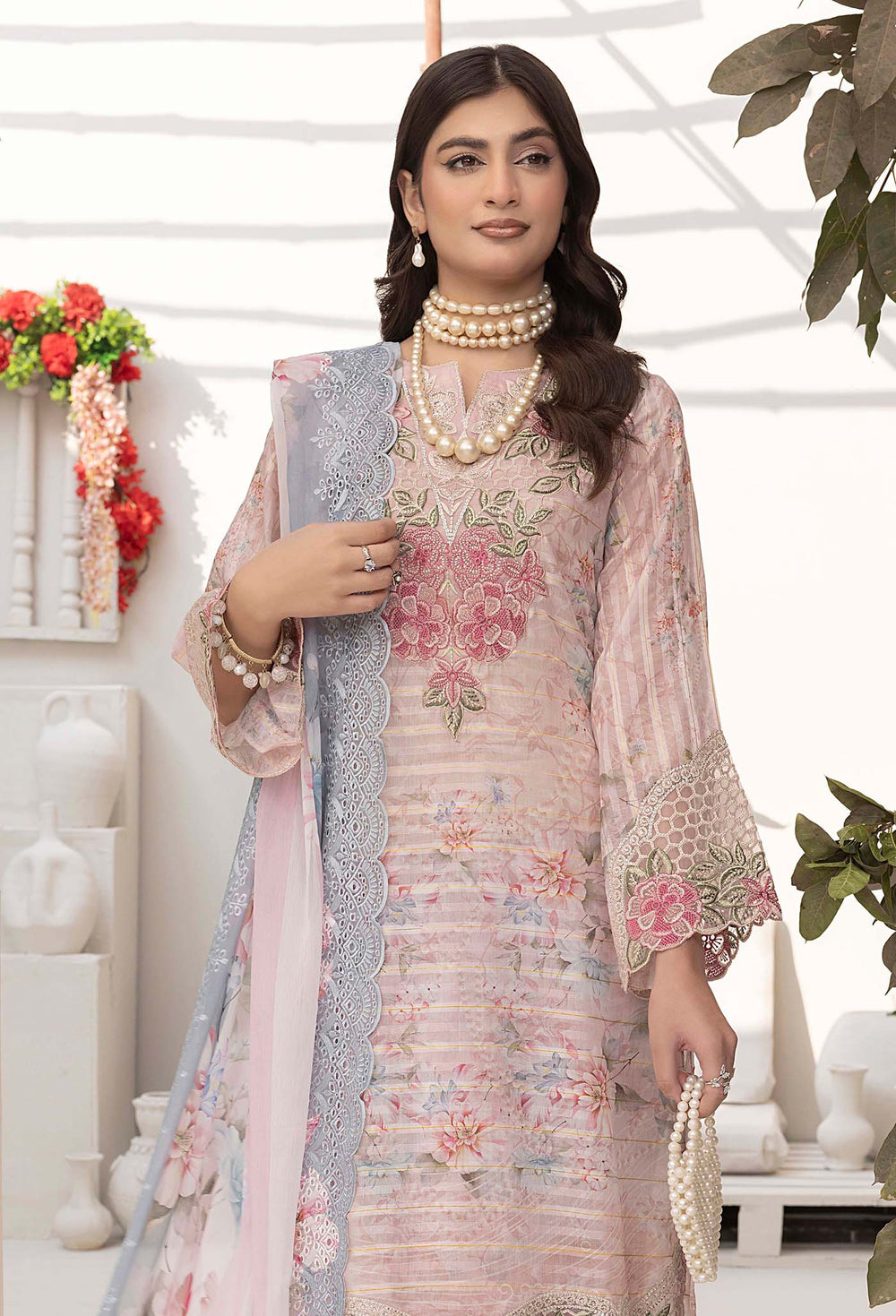 Adan's Libas Embroidered Lawn