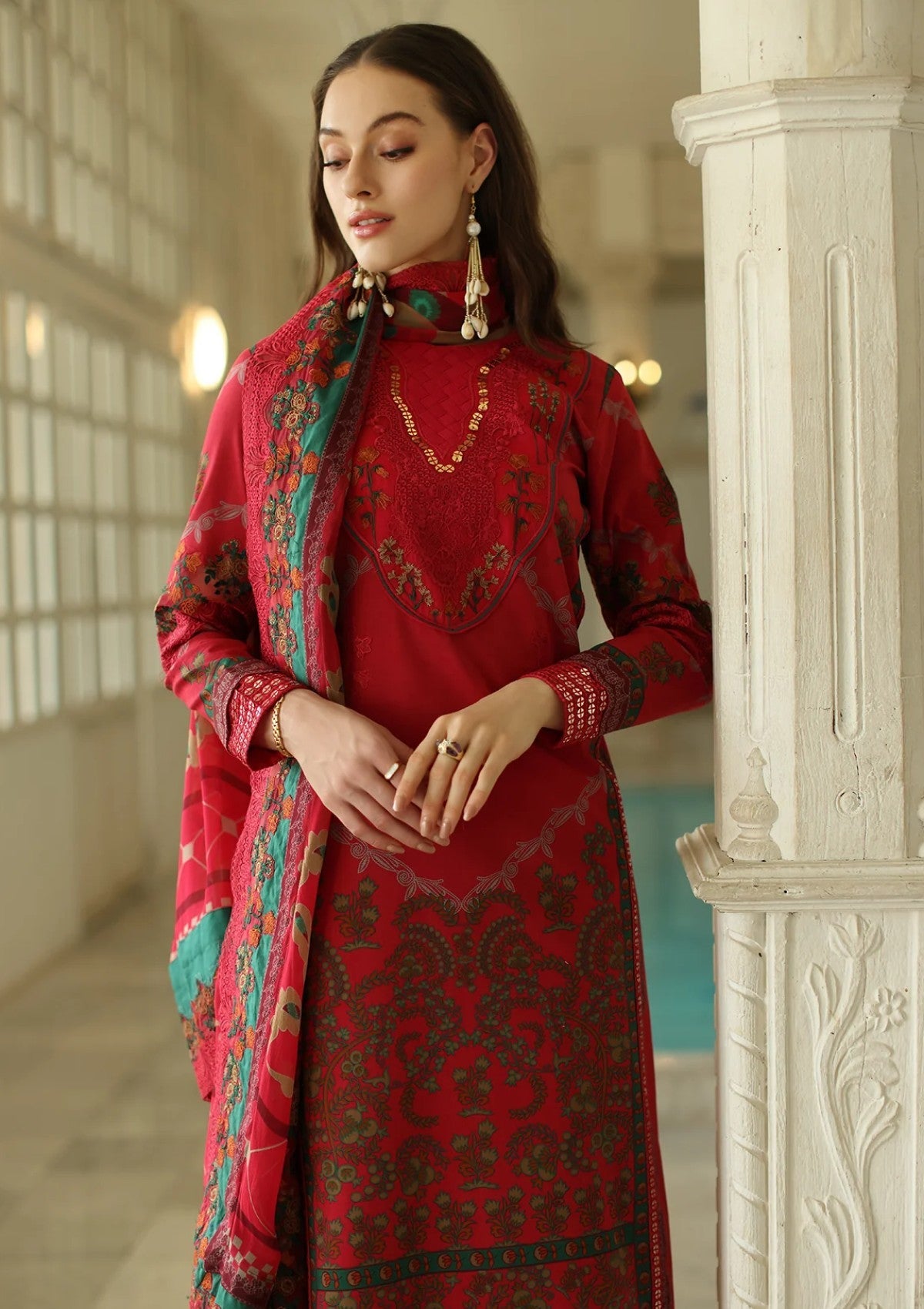 Charizma 3-PC Embroidered Lawn Suit