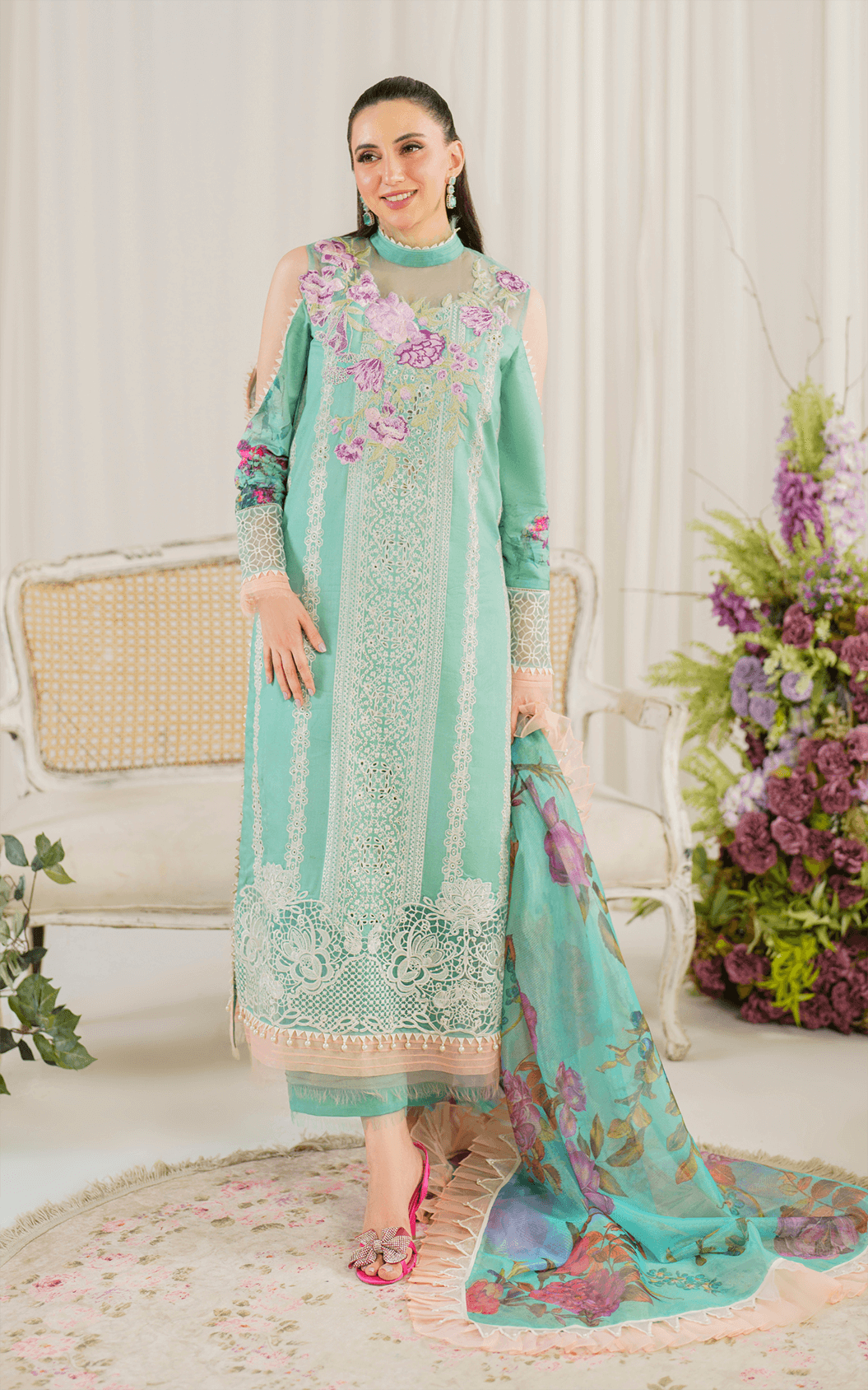Pretty in Pink by Asifa & Nabeel Premium Lawn