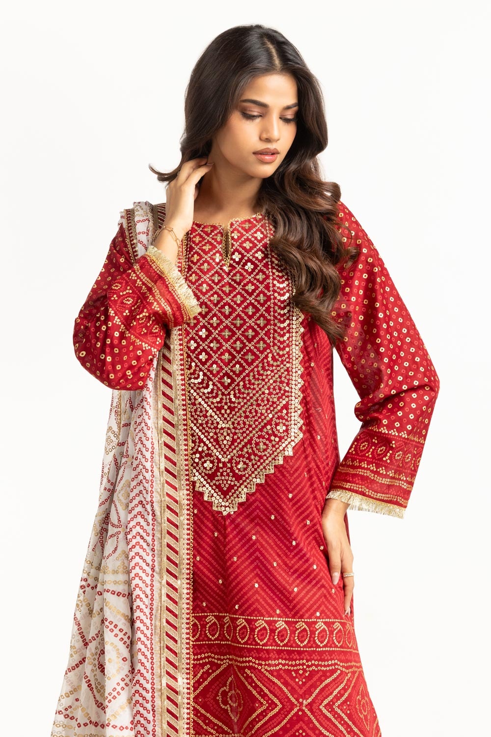 Gul Ahmed Embroidered Lawn Suit