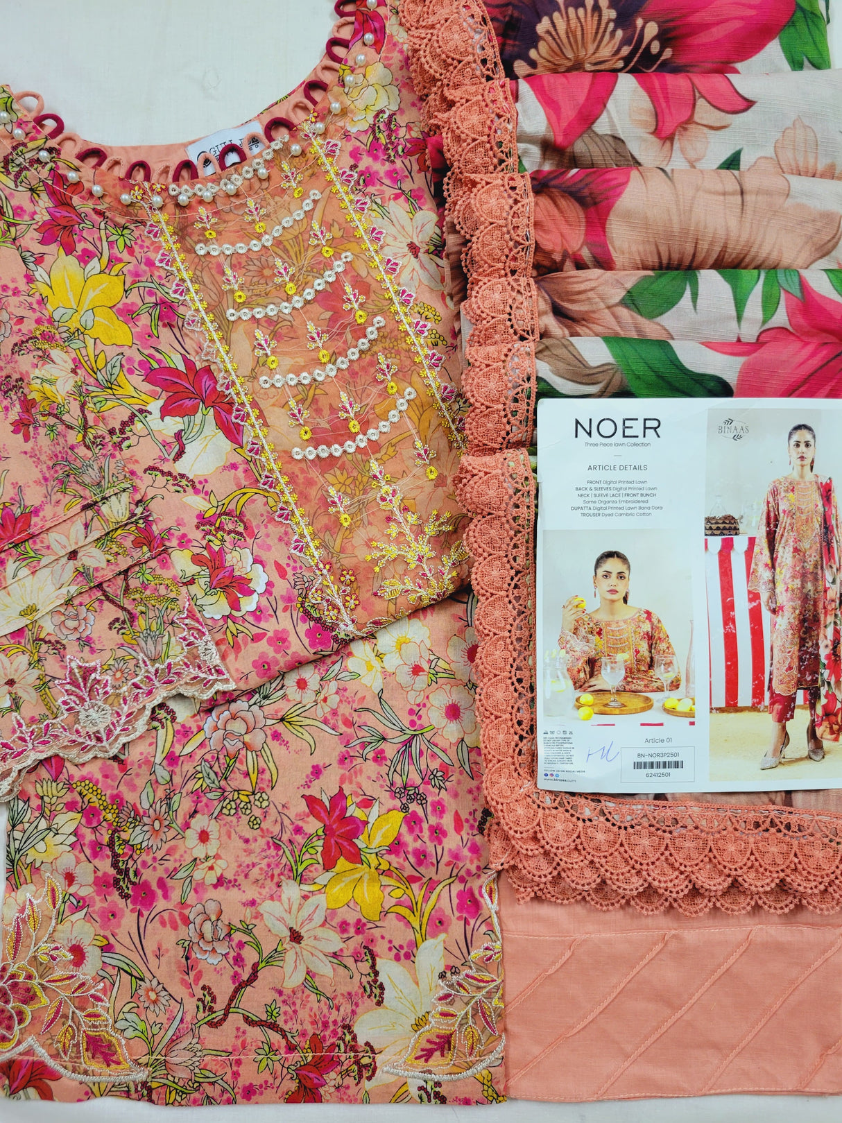 Noer by Gulljee Embroidery lawn
