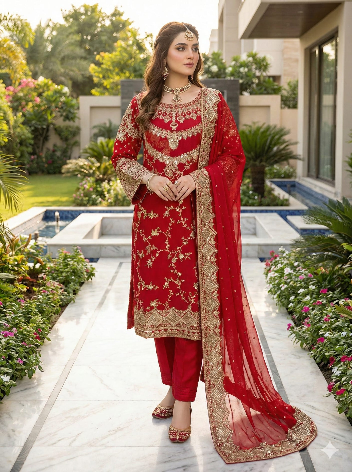 Luxury Embroidered Party wear Ready To Ship