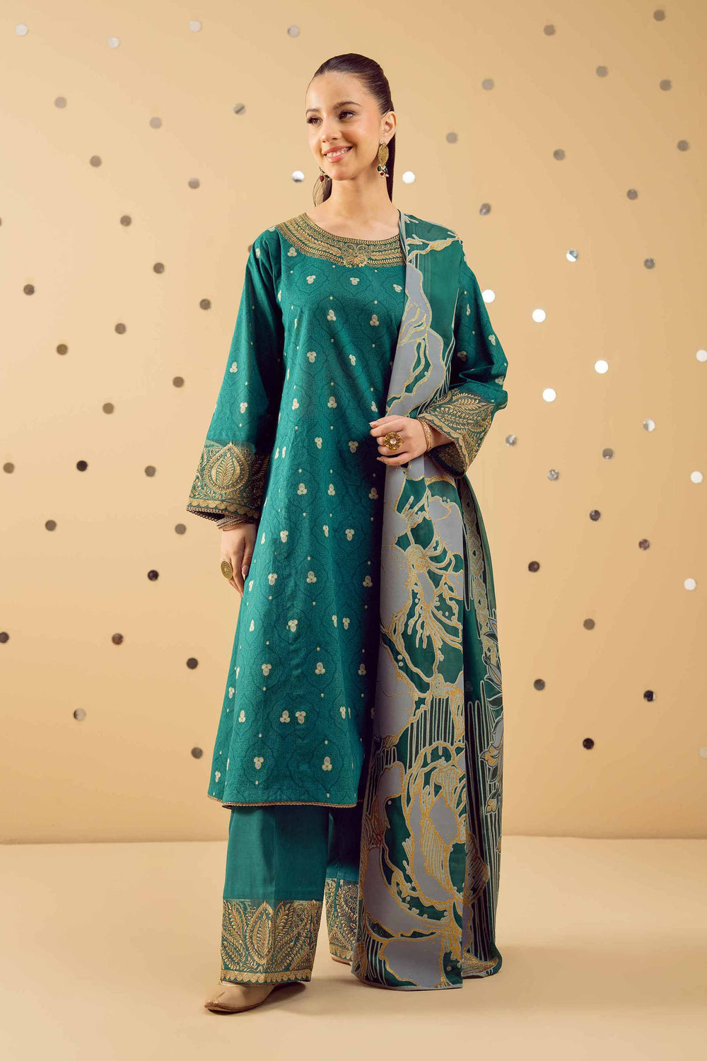 3 Piece Embroidered Suit by Nishat Linen