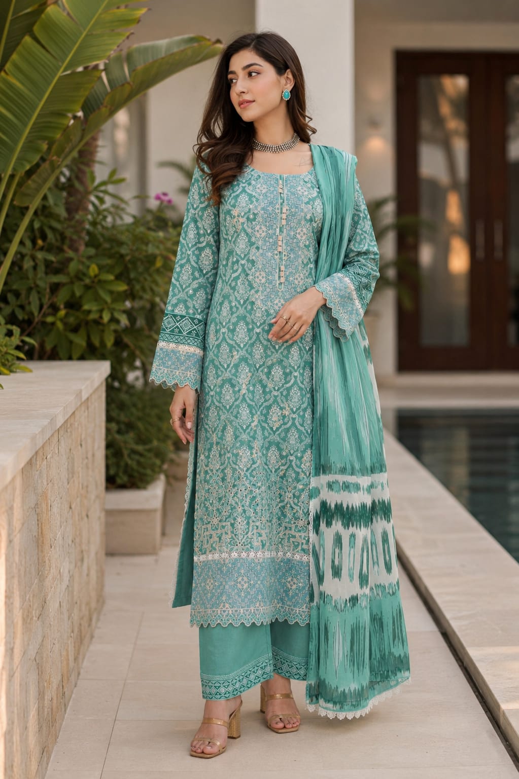 Munira Designers Embroidered Lawn