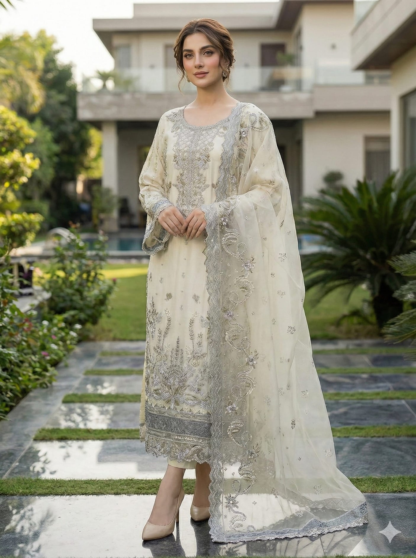 Luxury Embroidered Party wear Ready To Ship