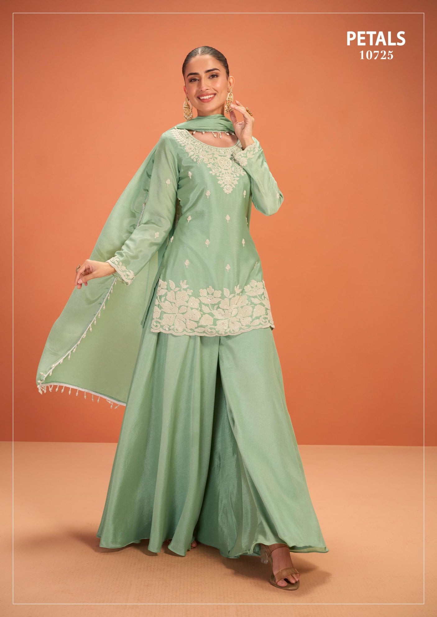 Premium Chinon Sharara Suit