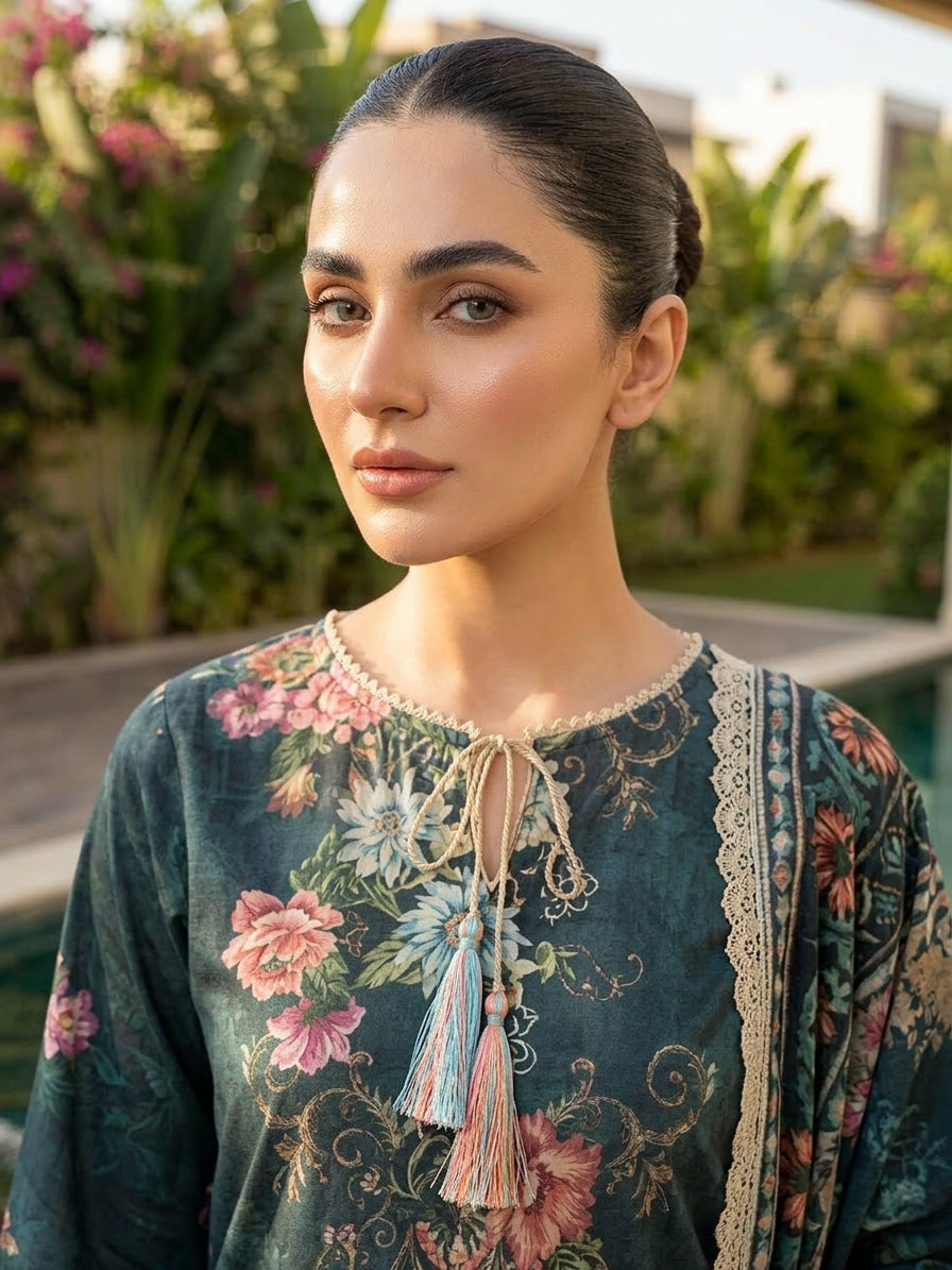 Firdous Luxury Embroidered Lawn 1