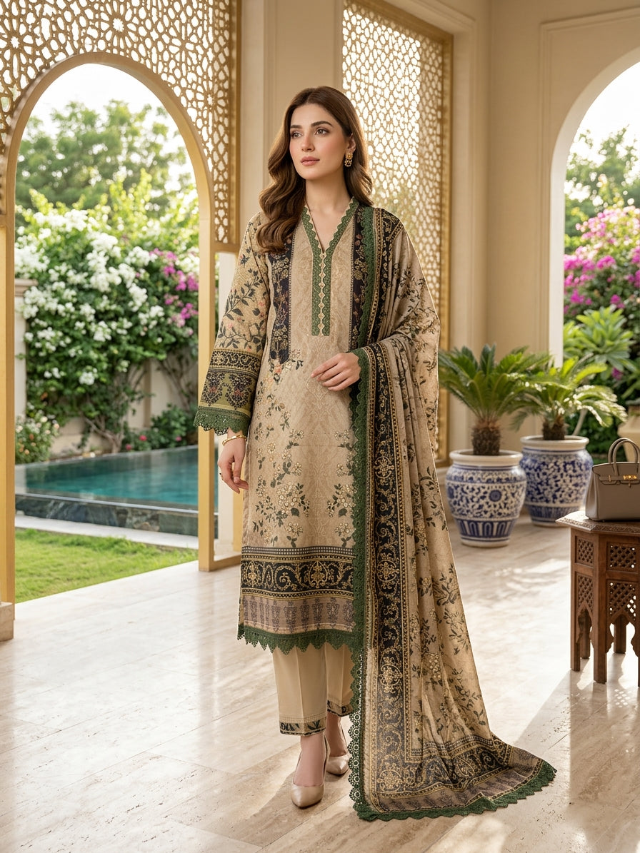 Firdous Luxury Embroidered Lawn 1