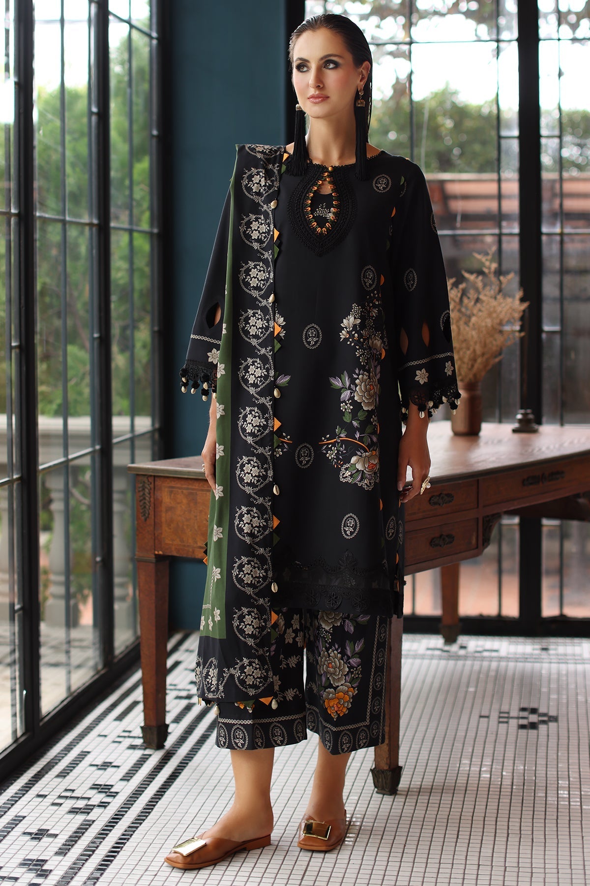 Charizma 3-PC Embroidered Lawn Suit