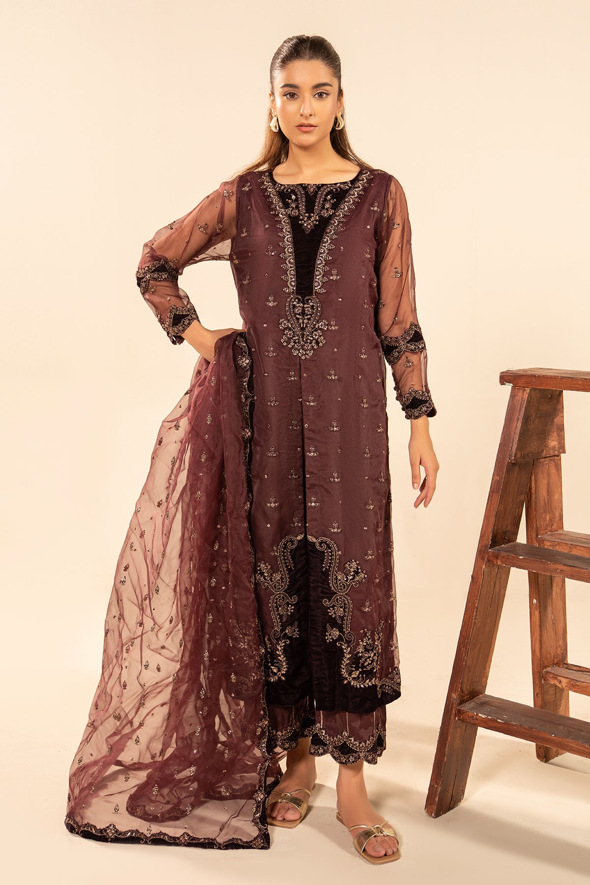 Luxury Embroidered Suit By Charizma