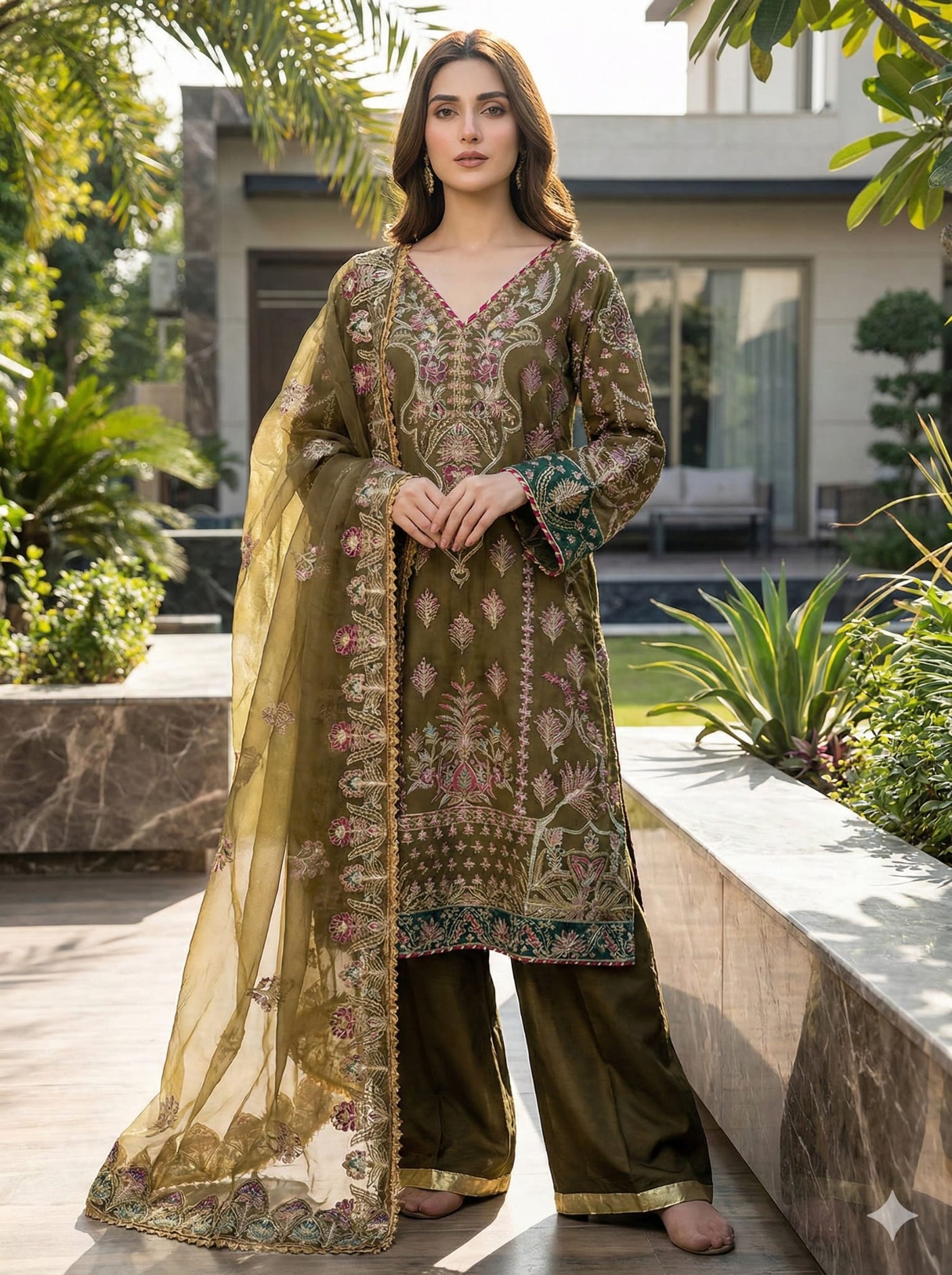 Luxury Embroidered Party wear Ready To Ship