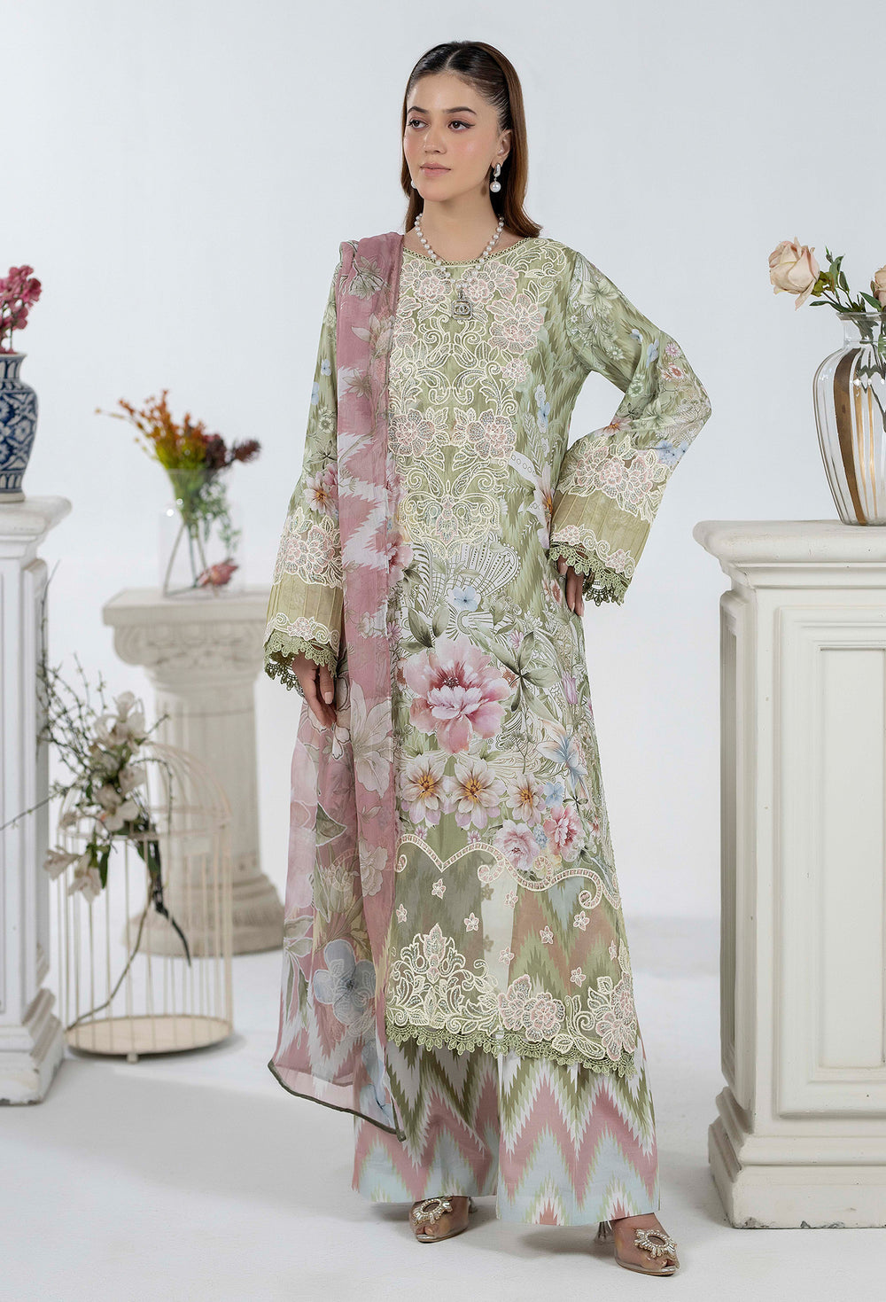 Adan's Libas Embroidered Lawn