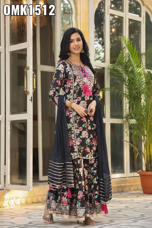 Pure Muslin Sharara Suit