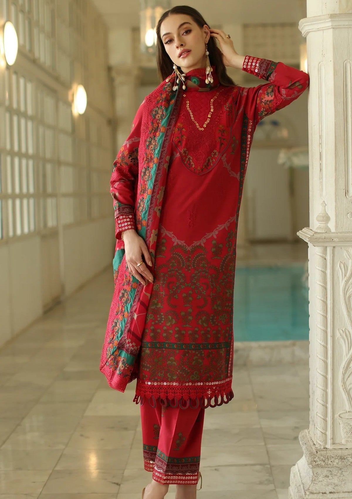Charizma 3-PC Embroidered Lawn Suit