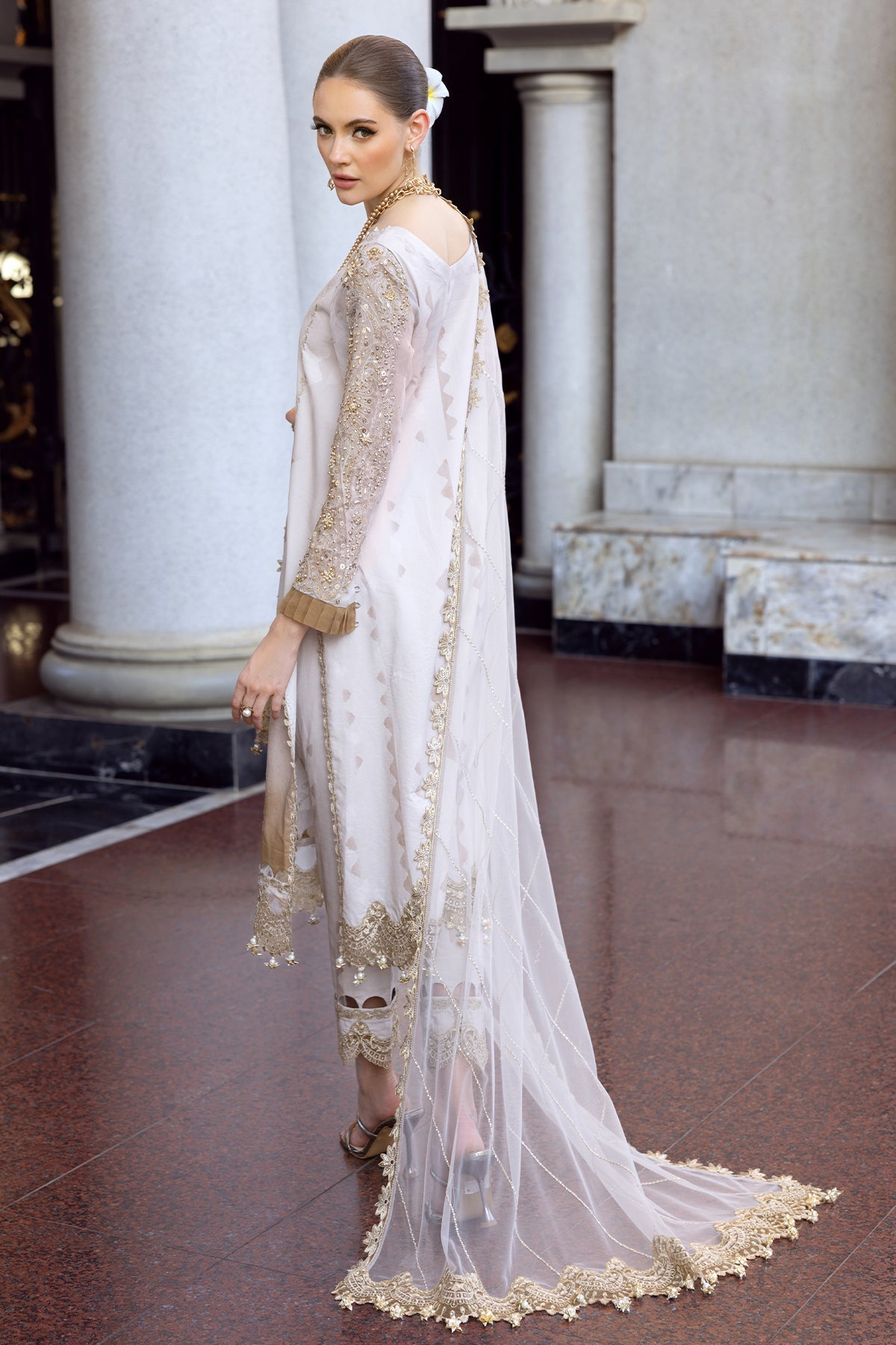 3-PC Embroidered Suit by Charizma