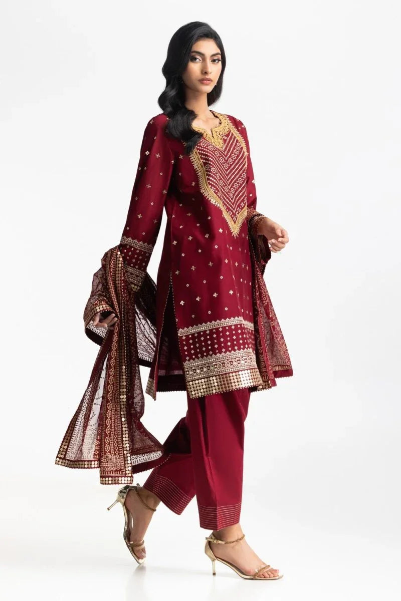 Gul Ahmed Embroidered Lawn Suit