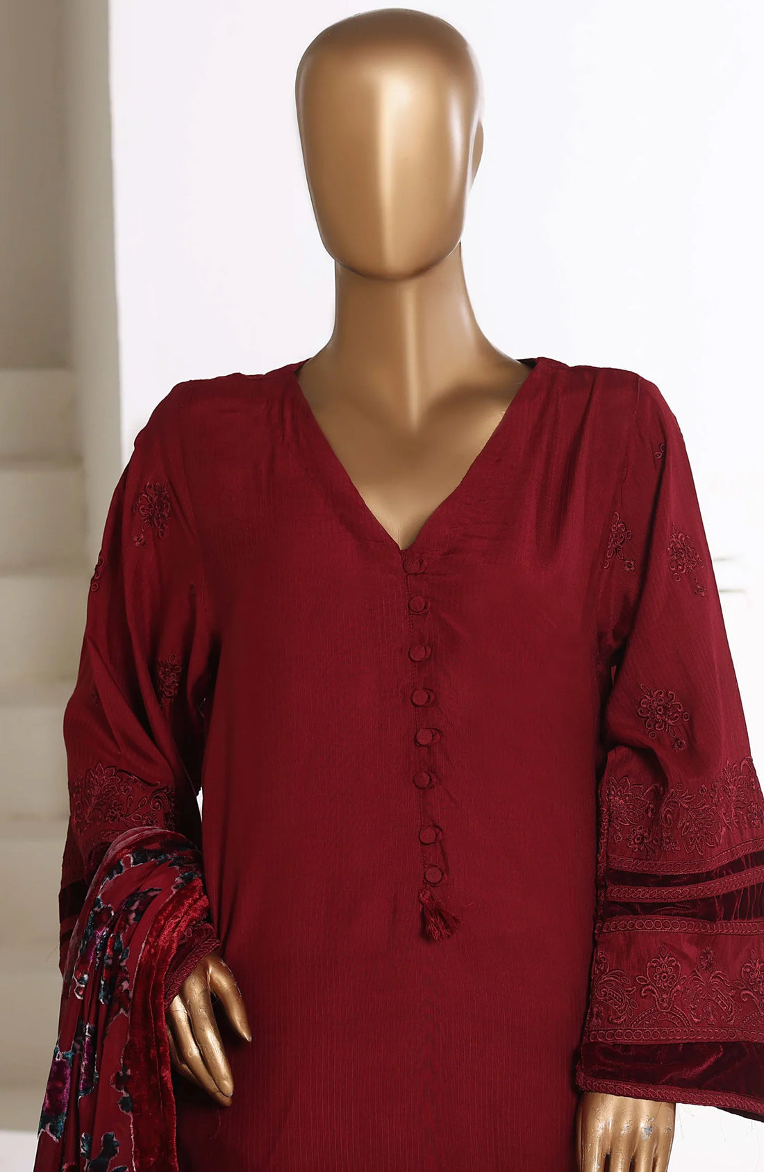 Sada Bahar Embroidered Viscose with Palachi Shawl