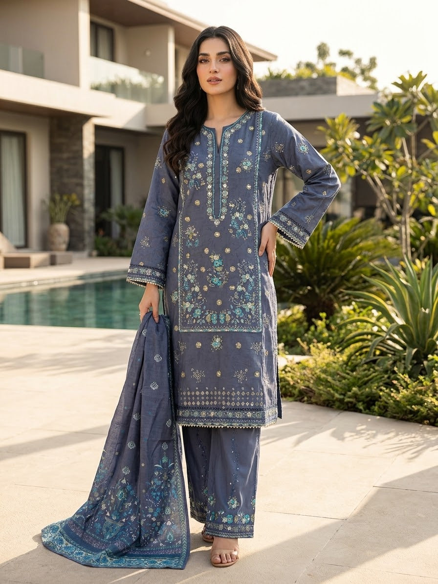 Bin Saeed Luxury Embroidered Lawn