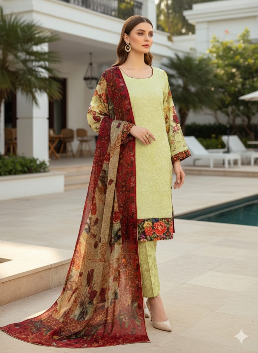 Luxury Embroidered Lawn Ready To Ship