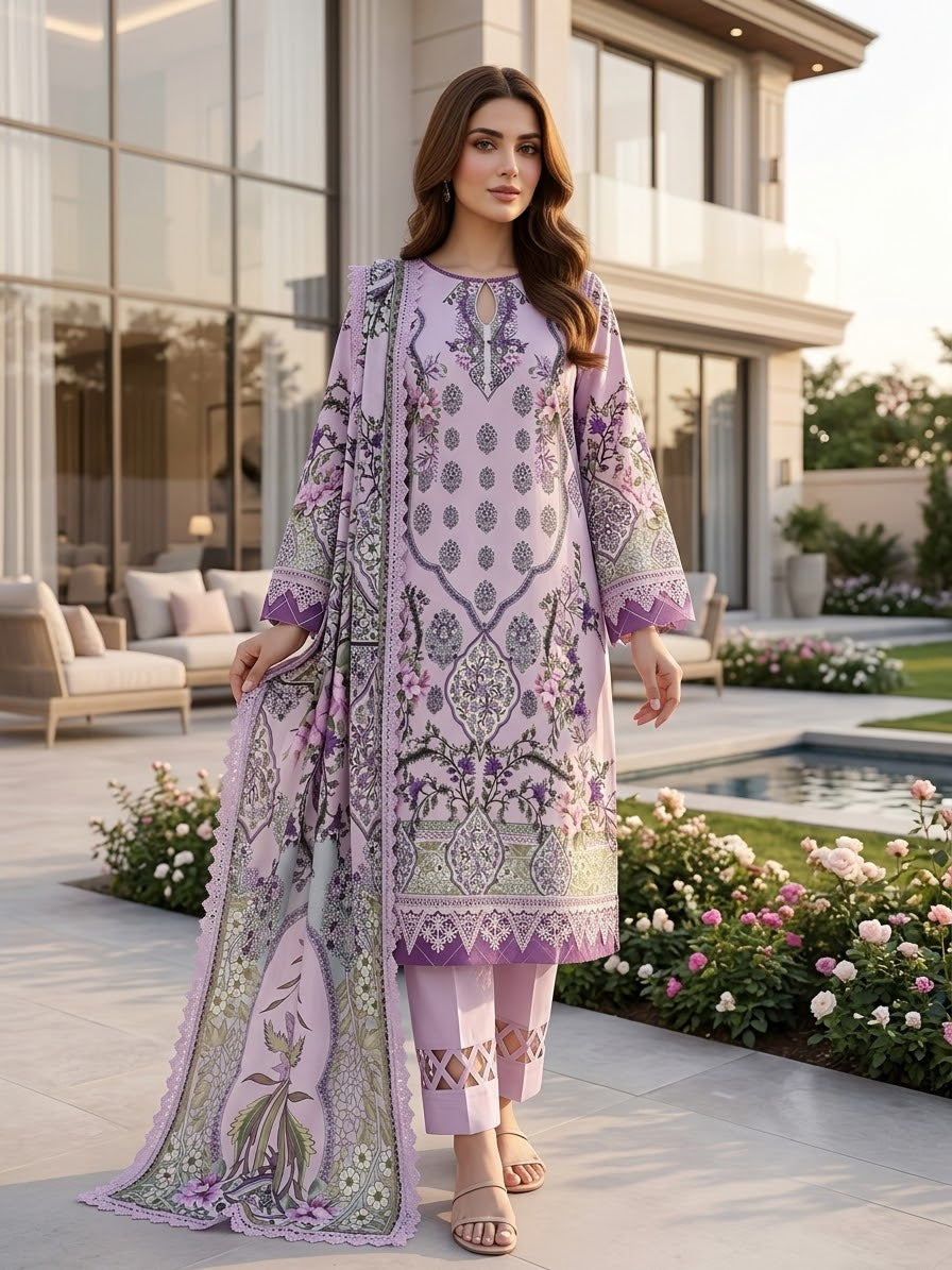 Jade Urbane Embroidered Lawn