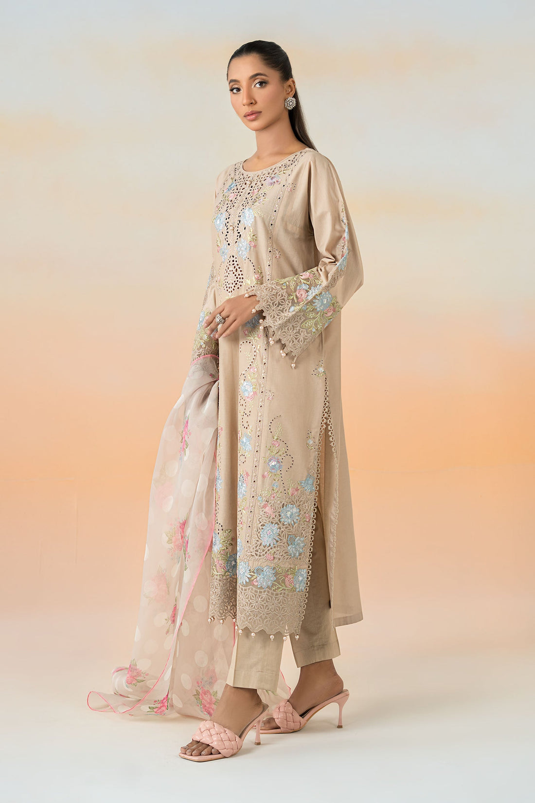 Maria. B. Embroidered Luxury Suit