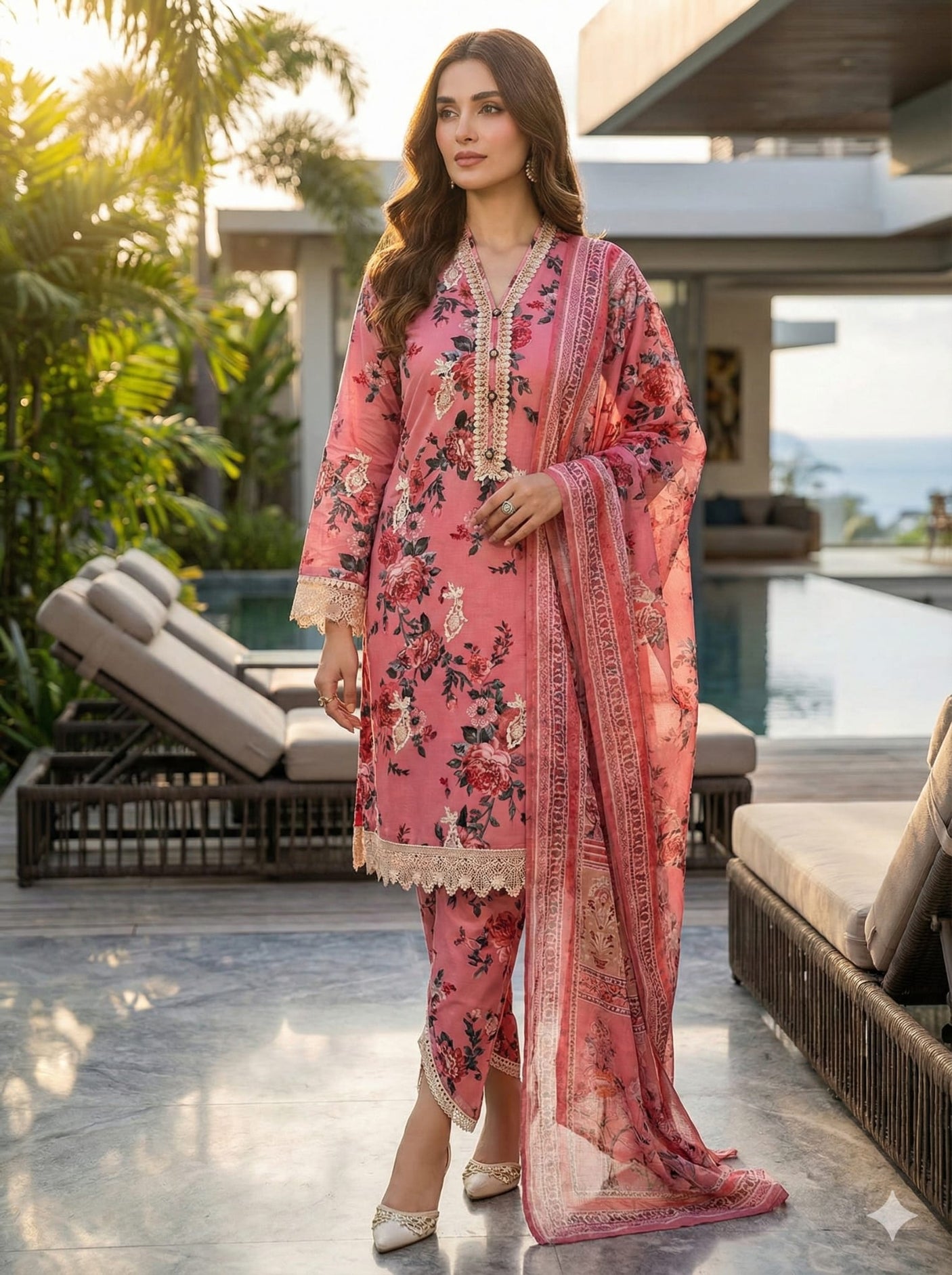 Luxury Embroidered Lawn Ready To Ship