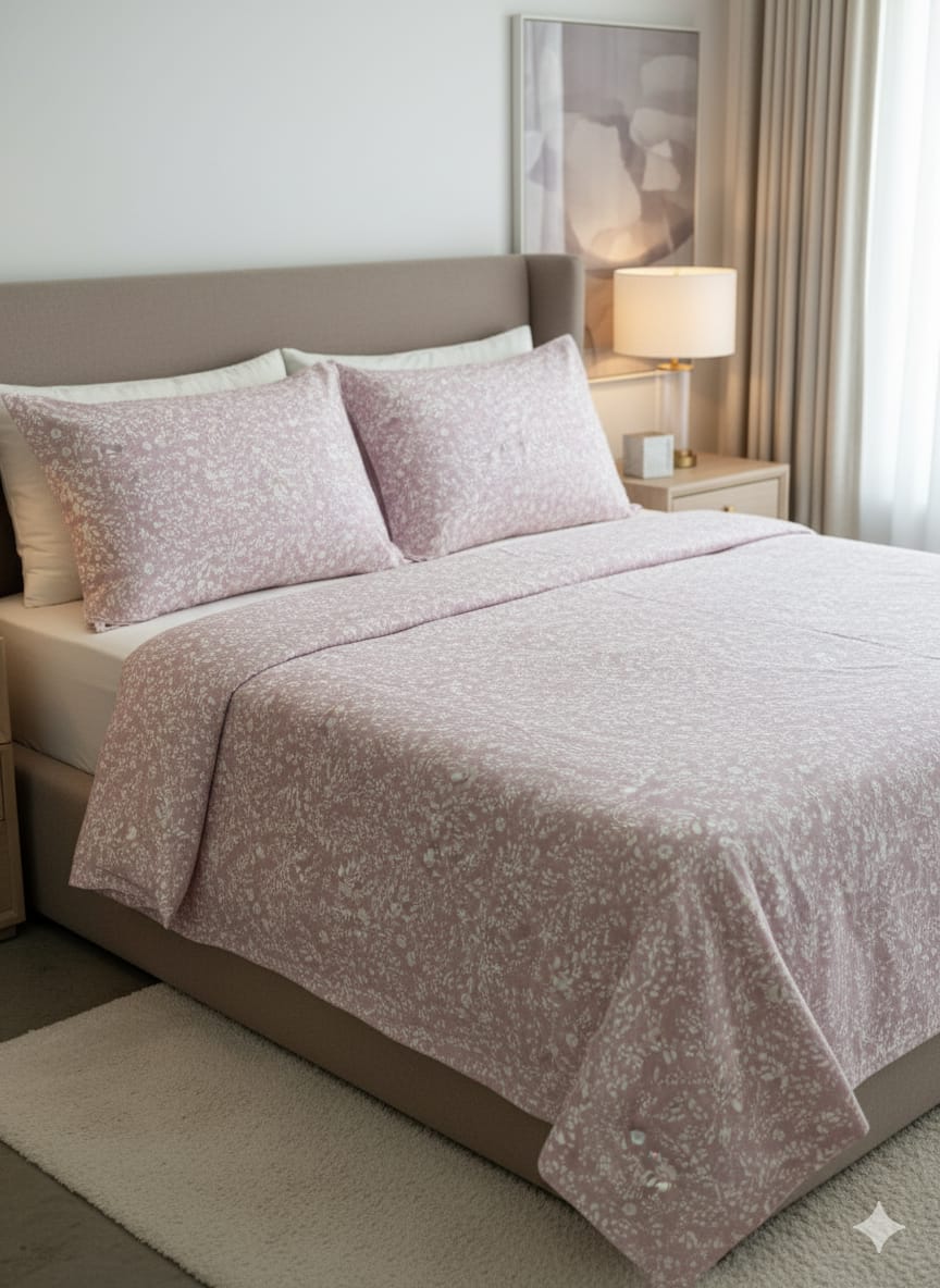 Pakistani King Size Bedcover with matching Pillow Covers