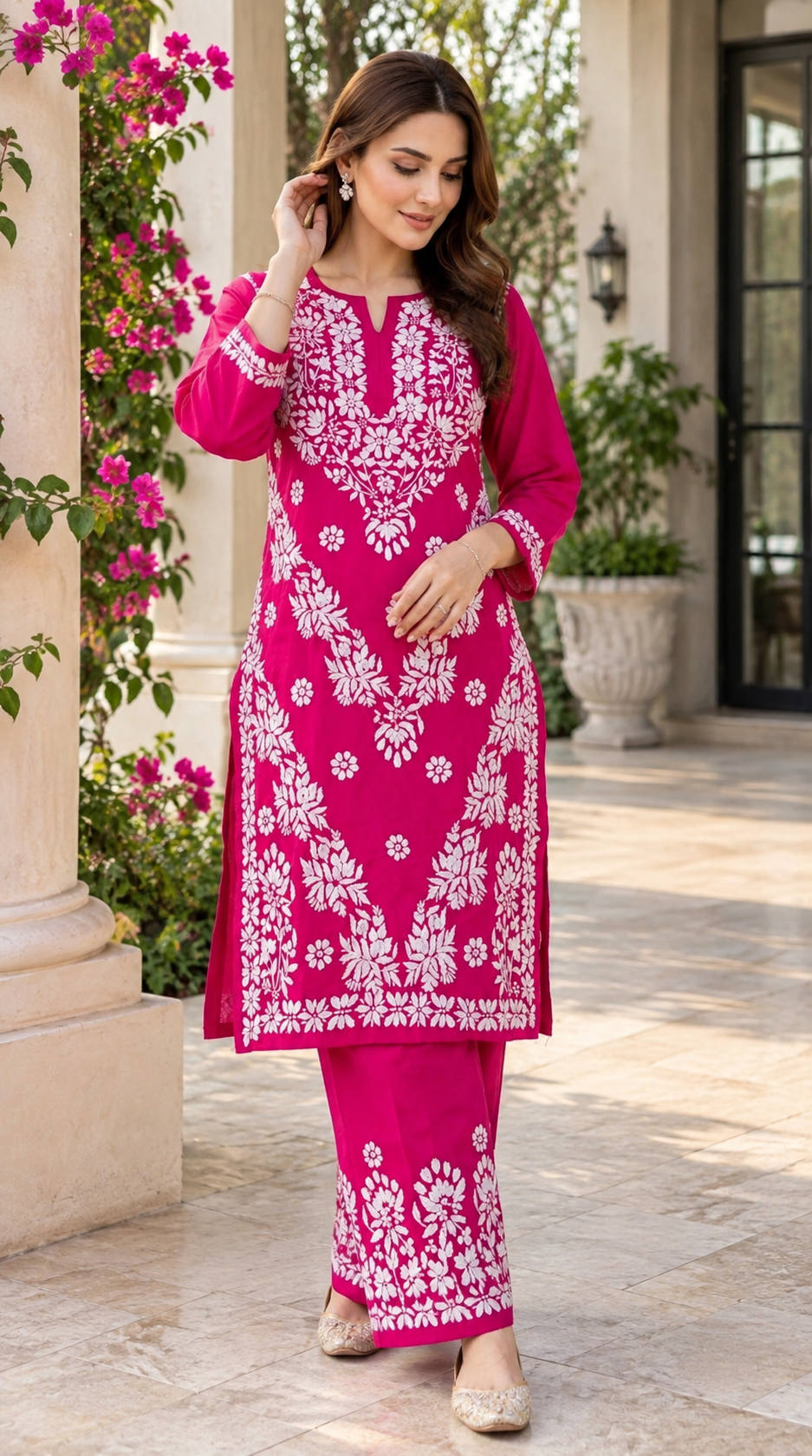 Lucknow 2pc Embroidered Co-Ord Set