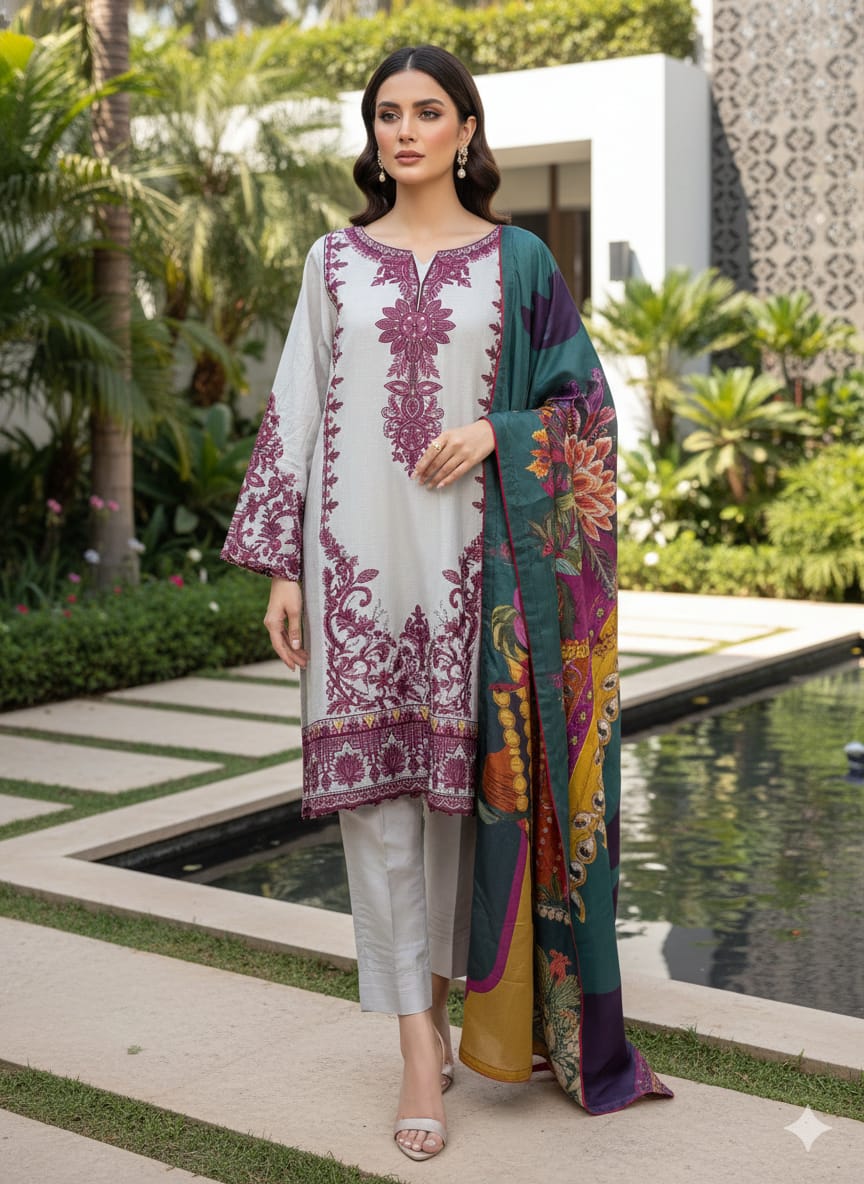 Luxury Embroidered Lawn Ready To Ship