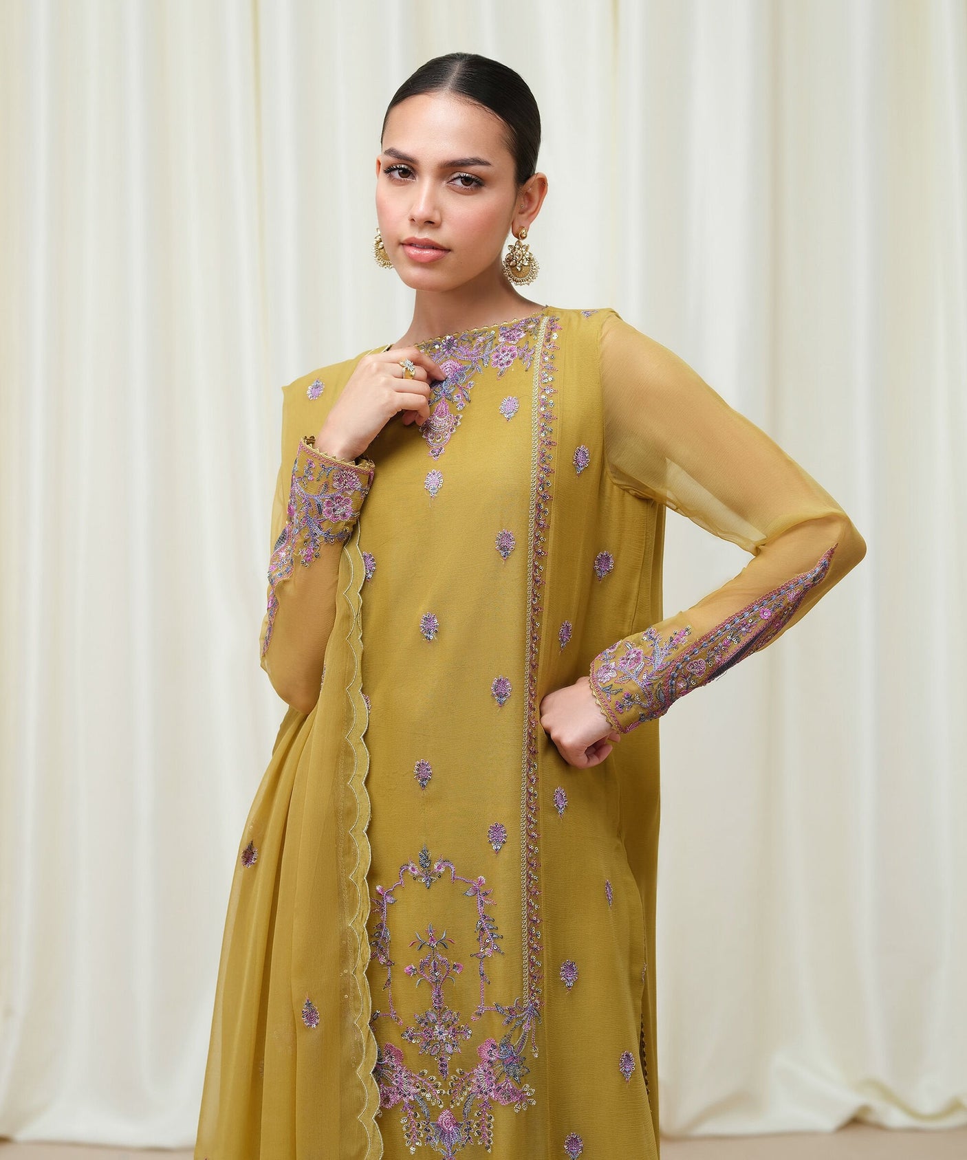 3Pc Embroidered Suit by Sapphire