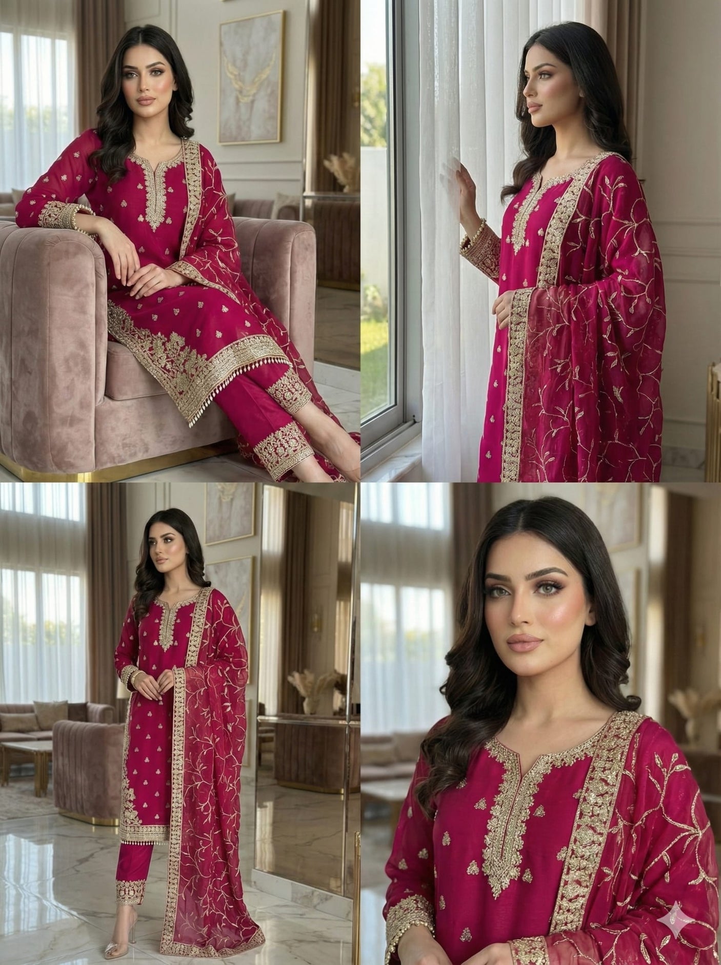 Luxury Embroidered Party wear Ready To Ship