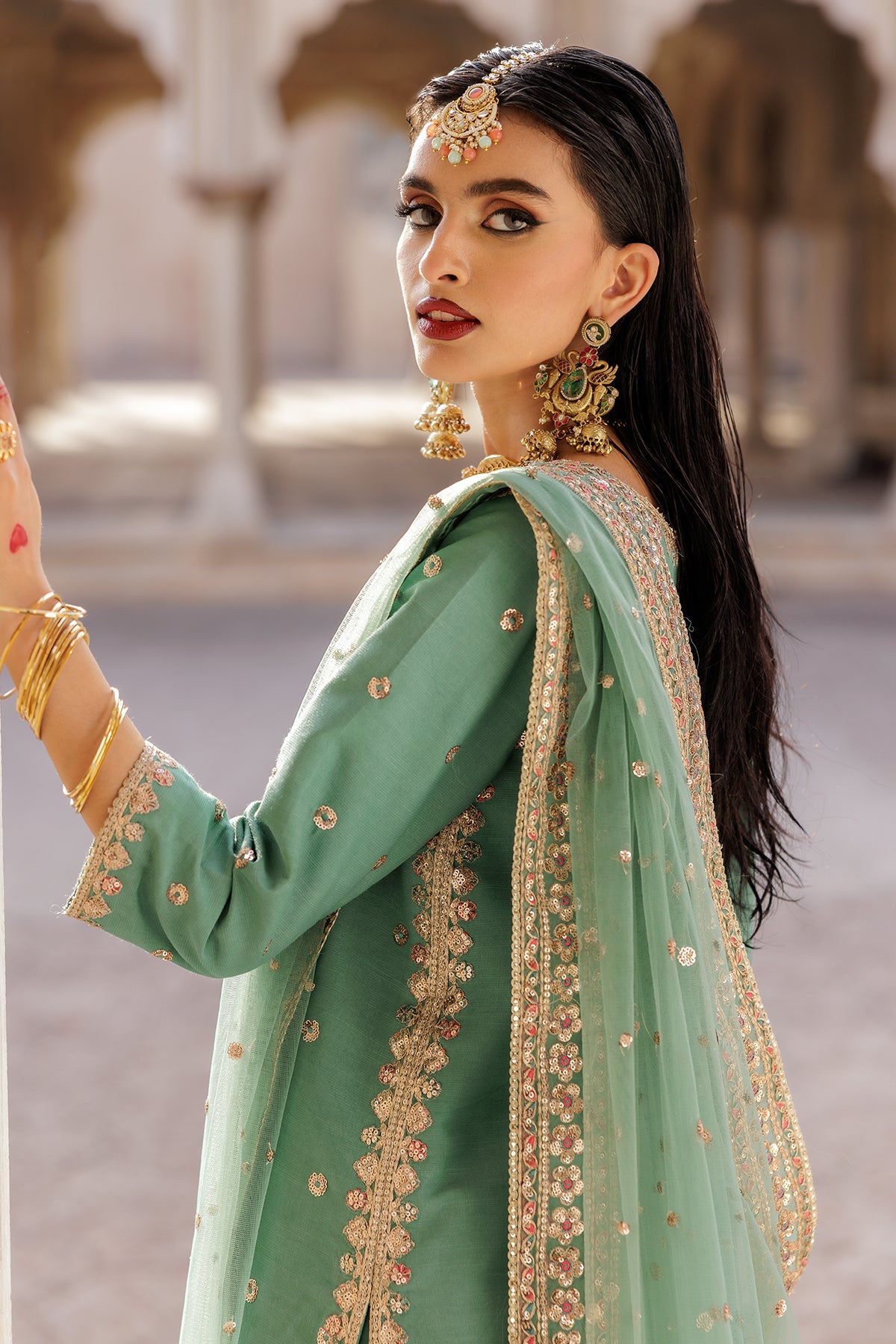 Charizma Embroidered Raw-Silk Suit