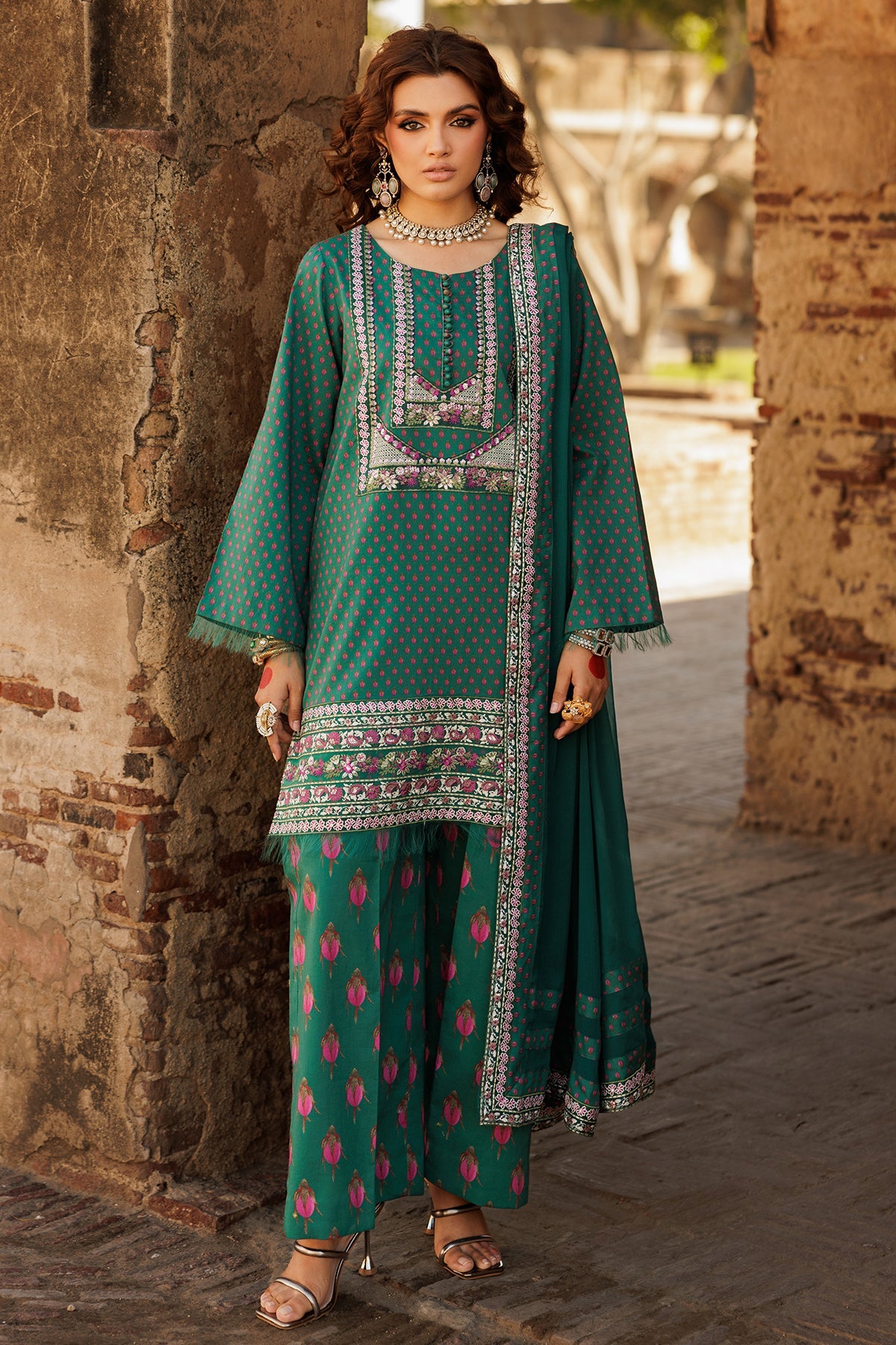 Charizma 3-PC Embroidered Lawn Suit