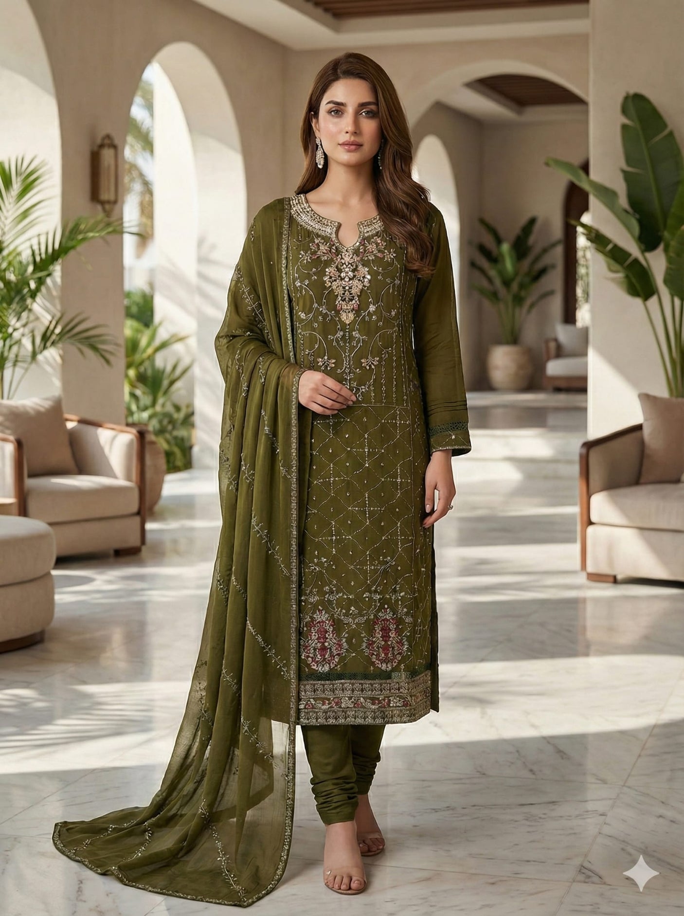 2 pcs embroidered kurti collection