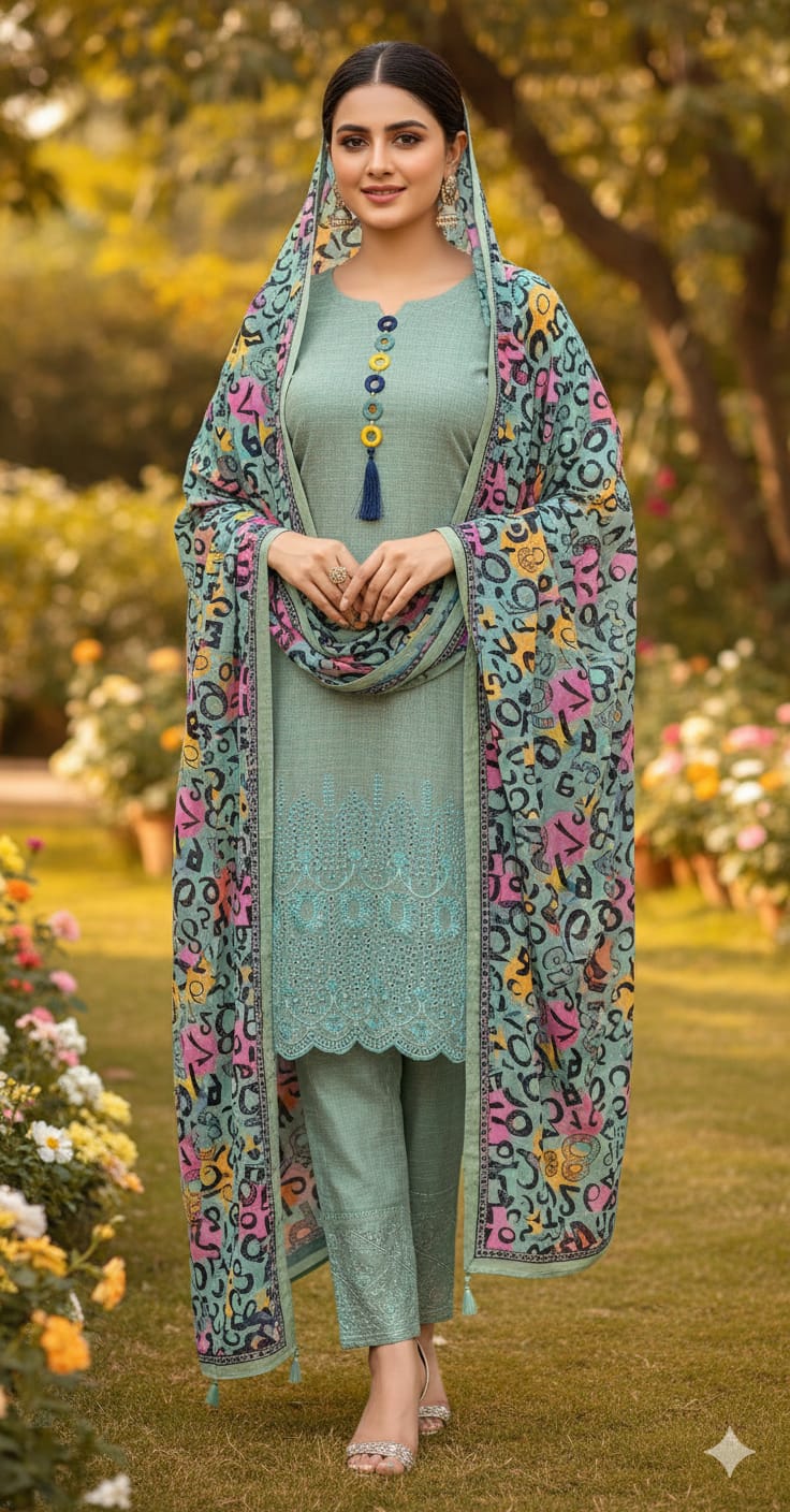 Luxury Embroidered lawn Ready To Ship