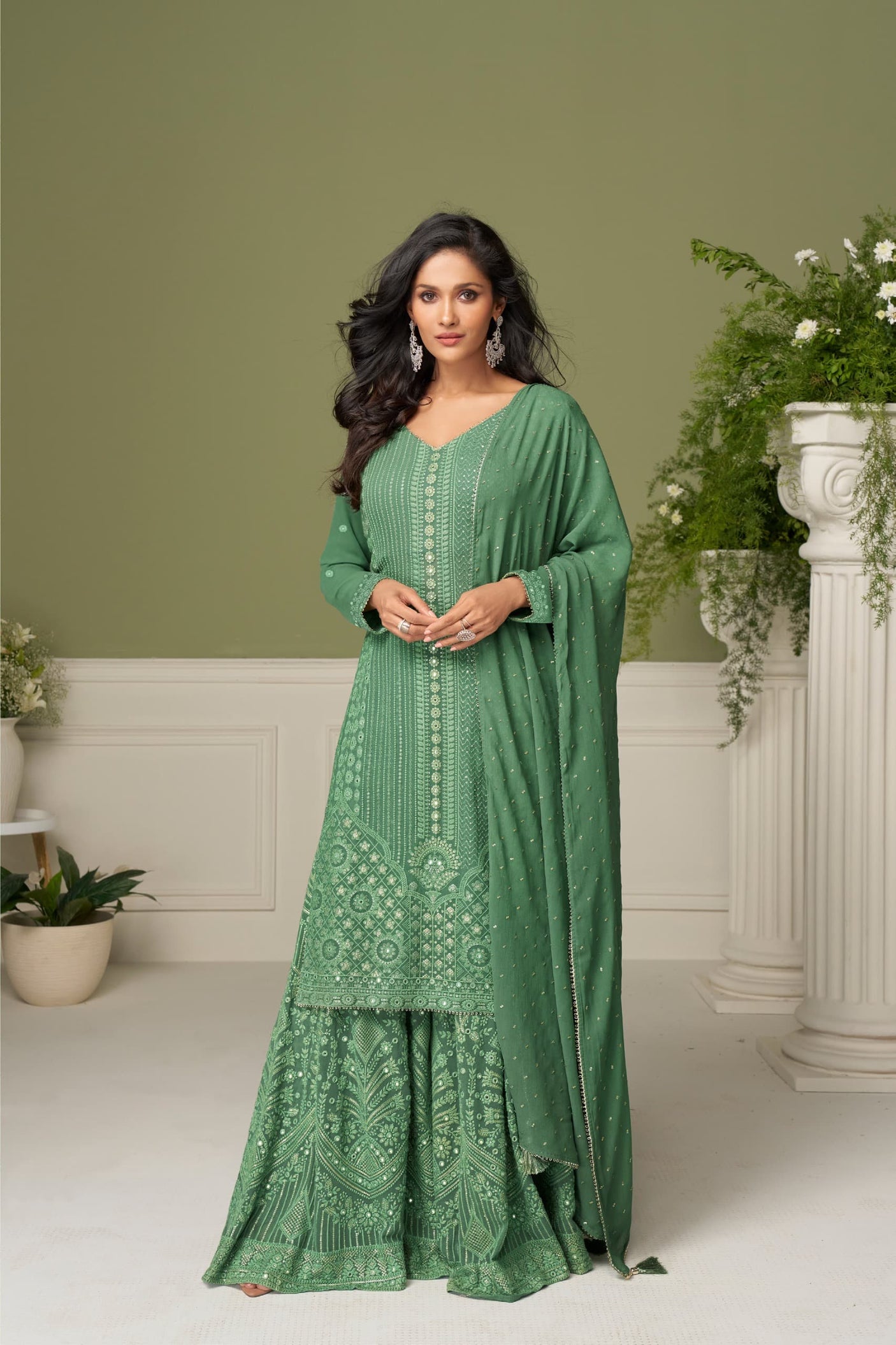 Indian Georgette Sharara Suite