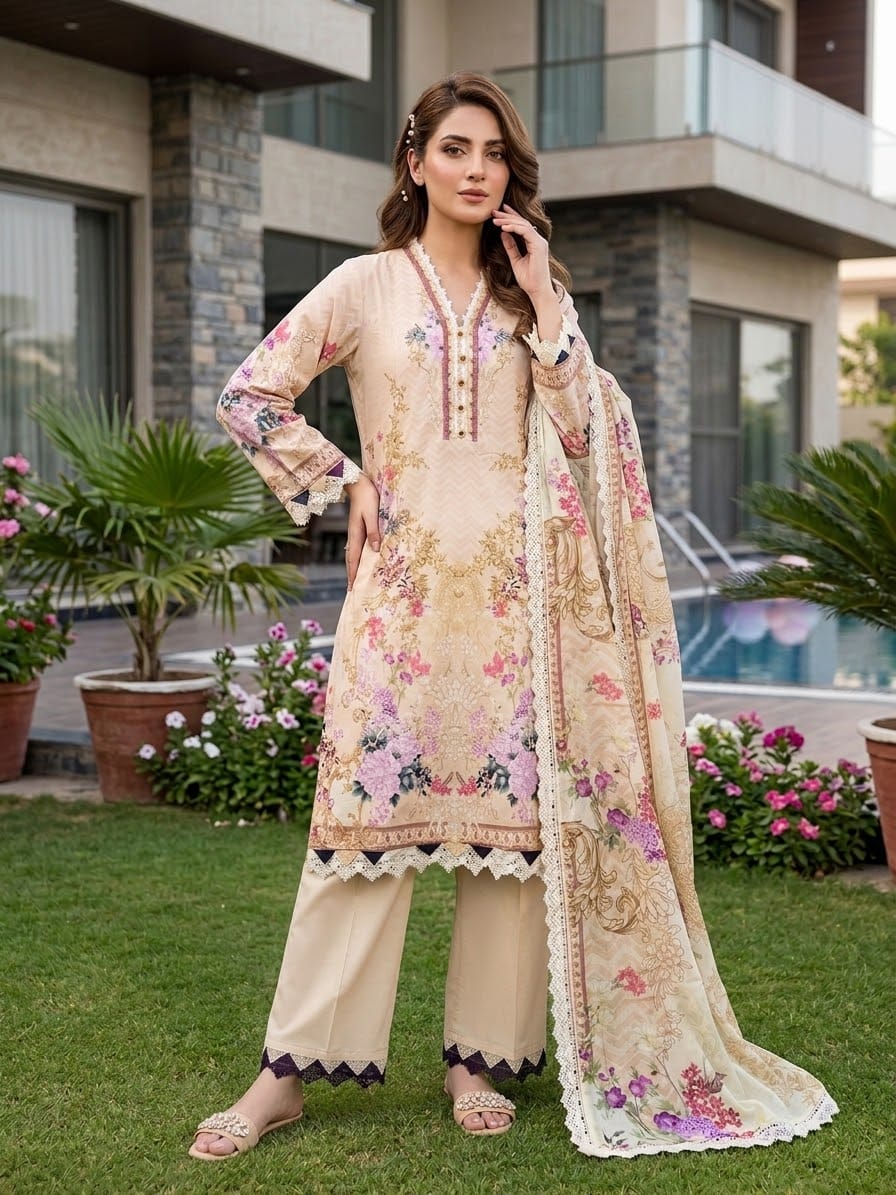 Jade Urbane Embroidered Lawn