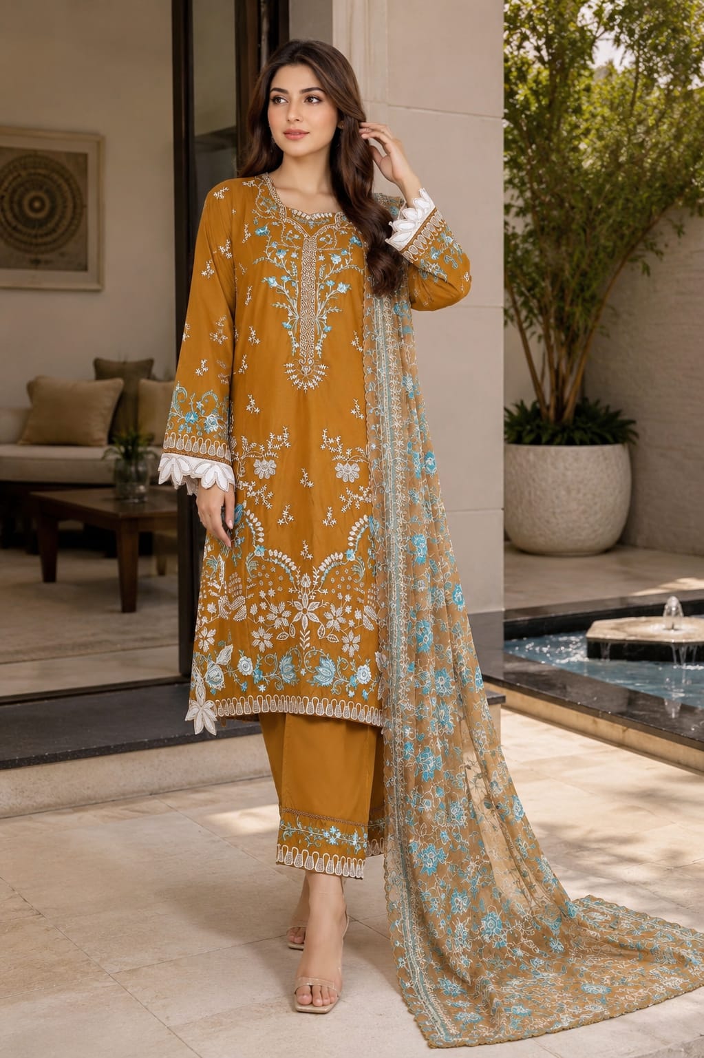 Bin Saeed Embroidered Luxury Lawn