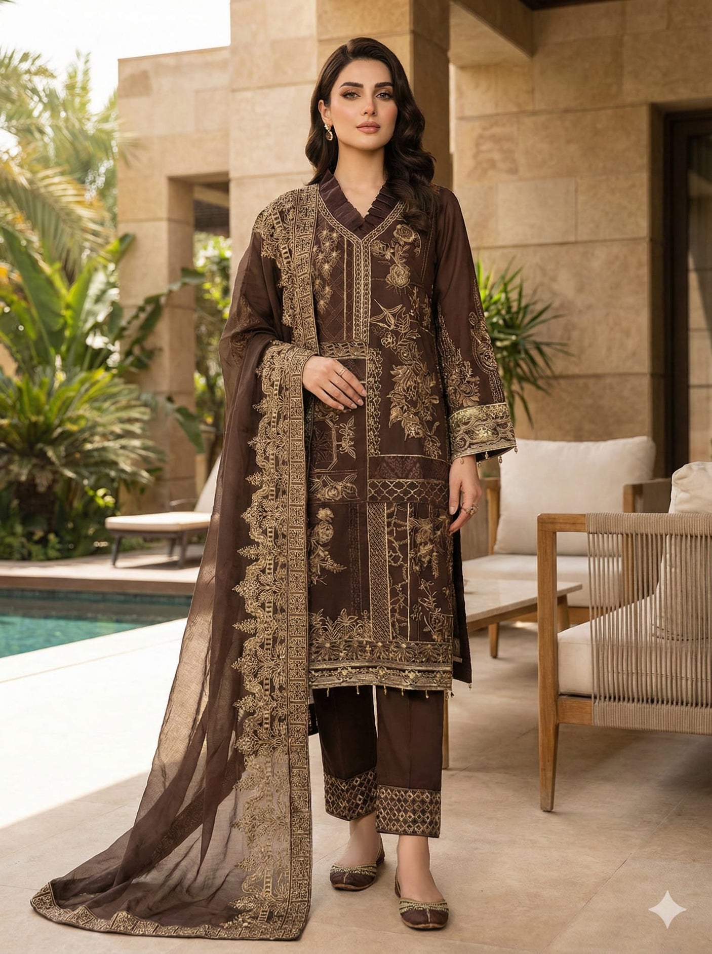 Luxury Embroidered Party wear Ready To Ship