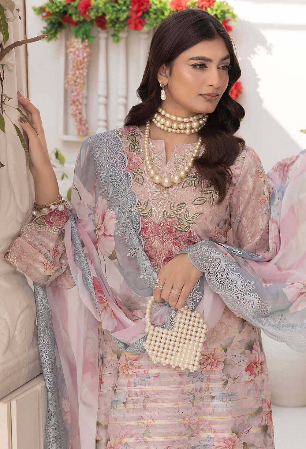 Adan's Libas Embroidered Lawn