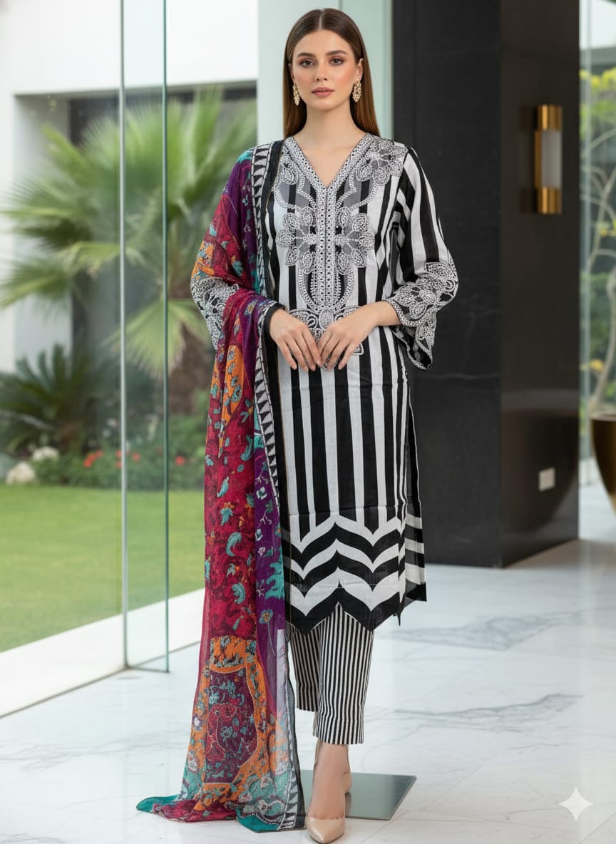 Luxury Embroidered Lawn Ready To Ship