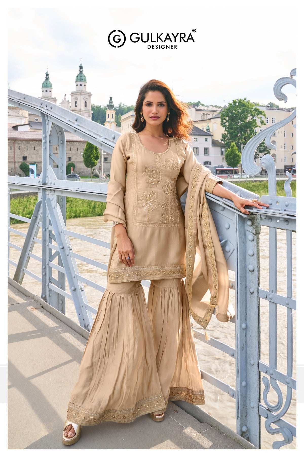 Pure Slik Sharara Suit